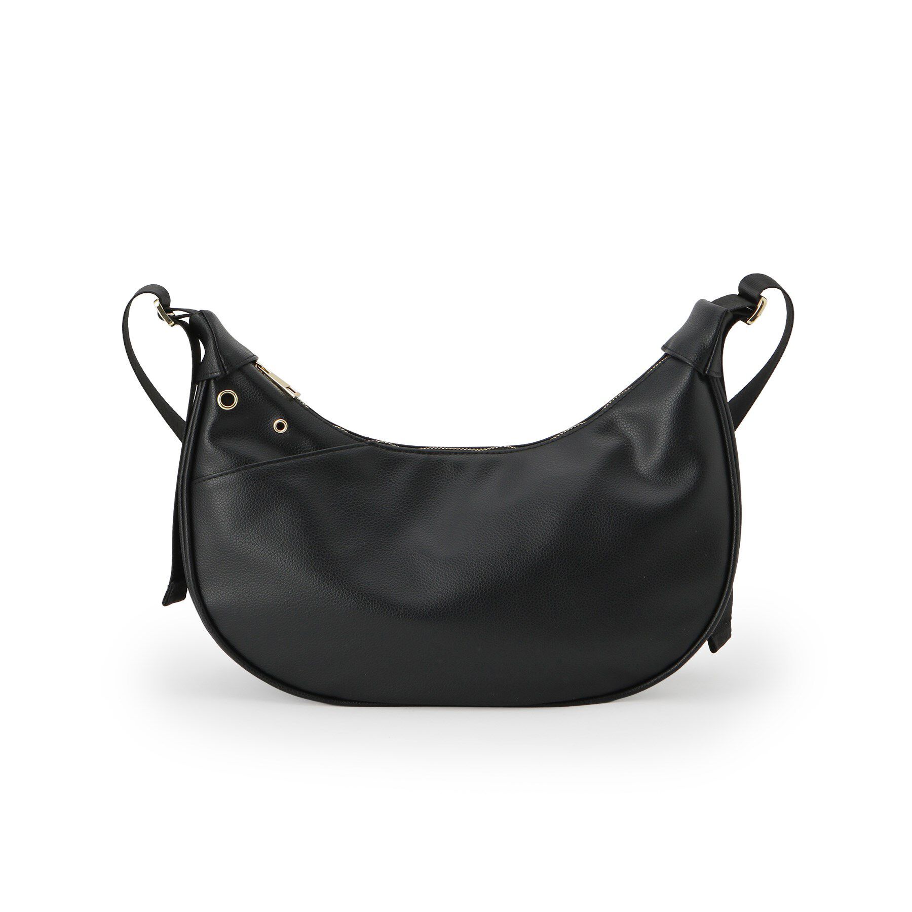 SHOO･LA･RUE「ハトメ使いがアクセント ハーフムーンショルダーバッグ」|ショルダー・メッセンジャー|