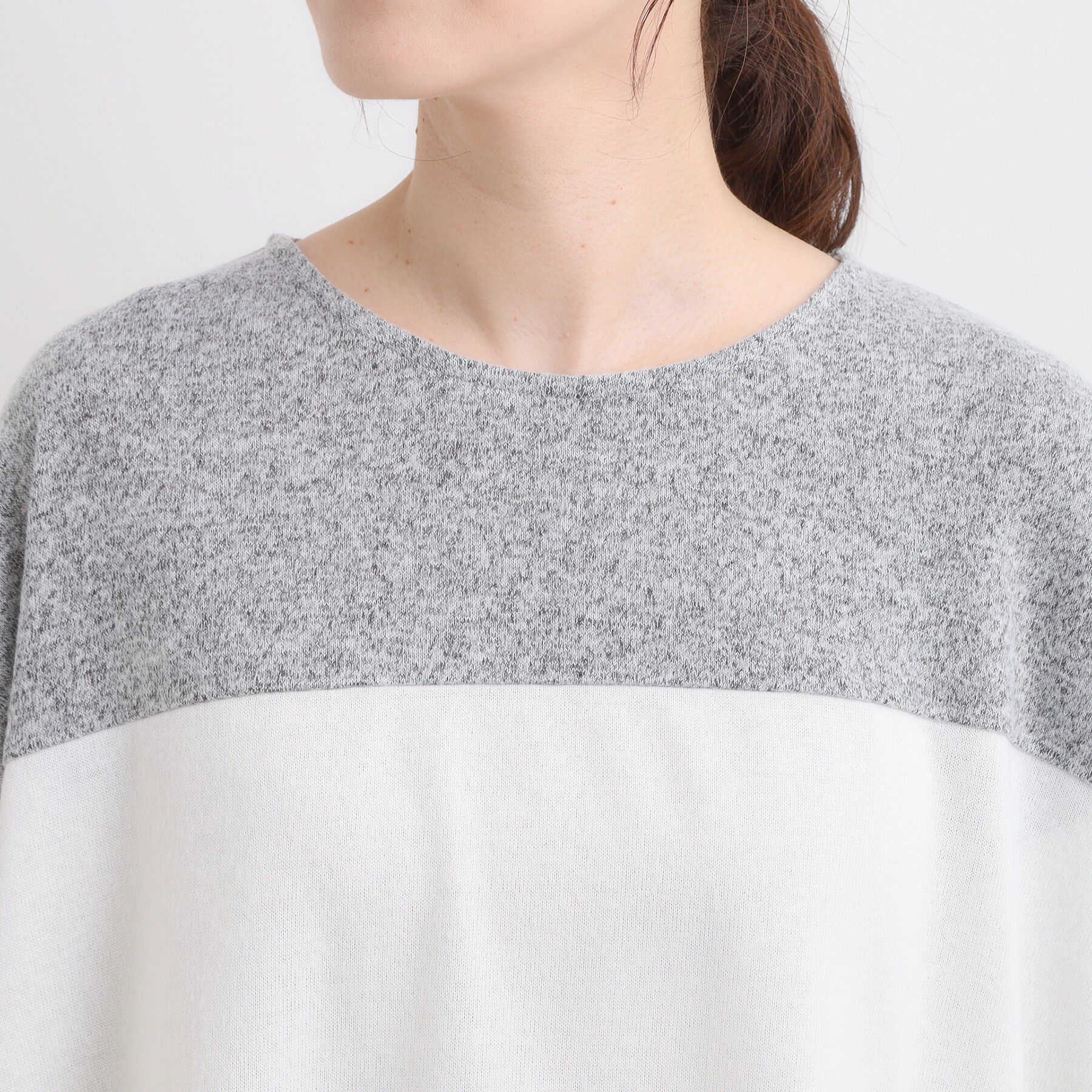 SHOO･LA･RUE「【S-LL】インしないで着られる 3段切り替えトップス」|Tシャツ・カットソー|