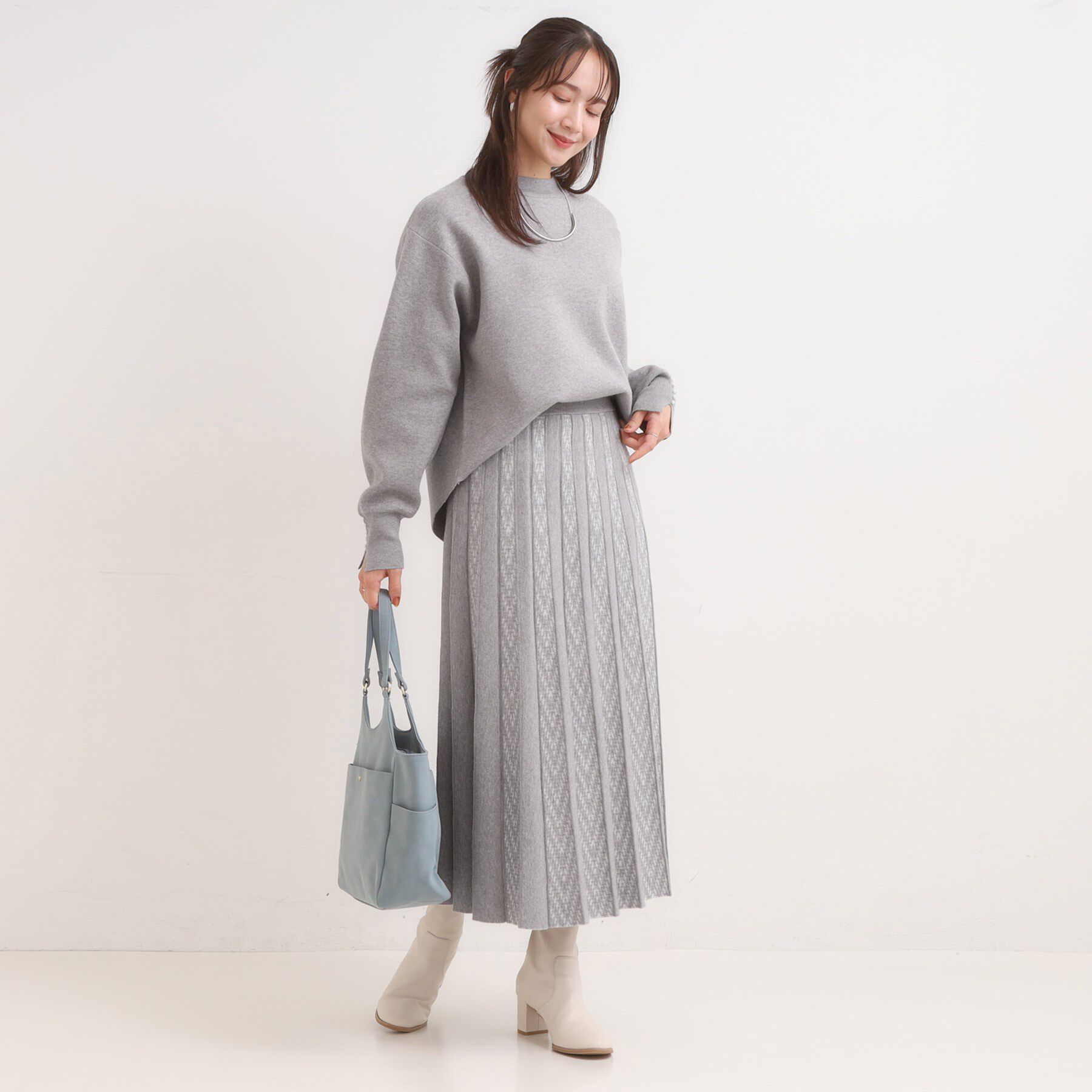 SHOO･LA･RUE「【高レビュー/セットアップ可】女性らしさ際立つ 洗えるもちもちニットスカート」|スカート|