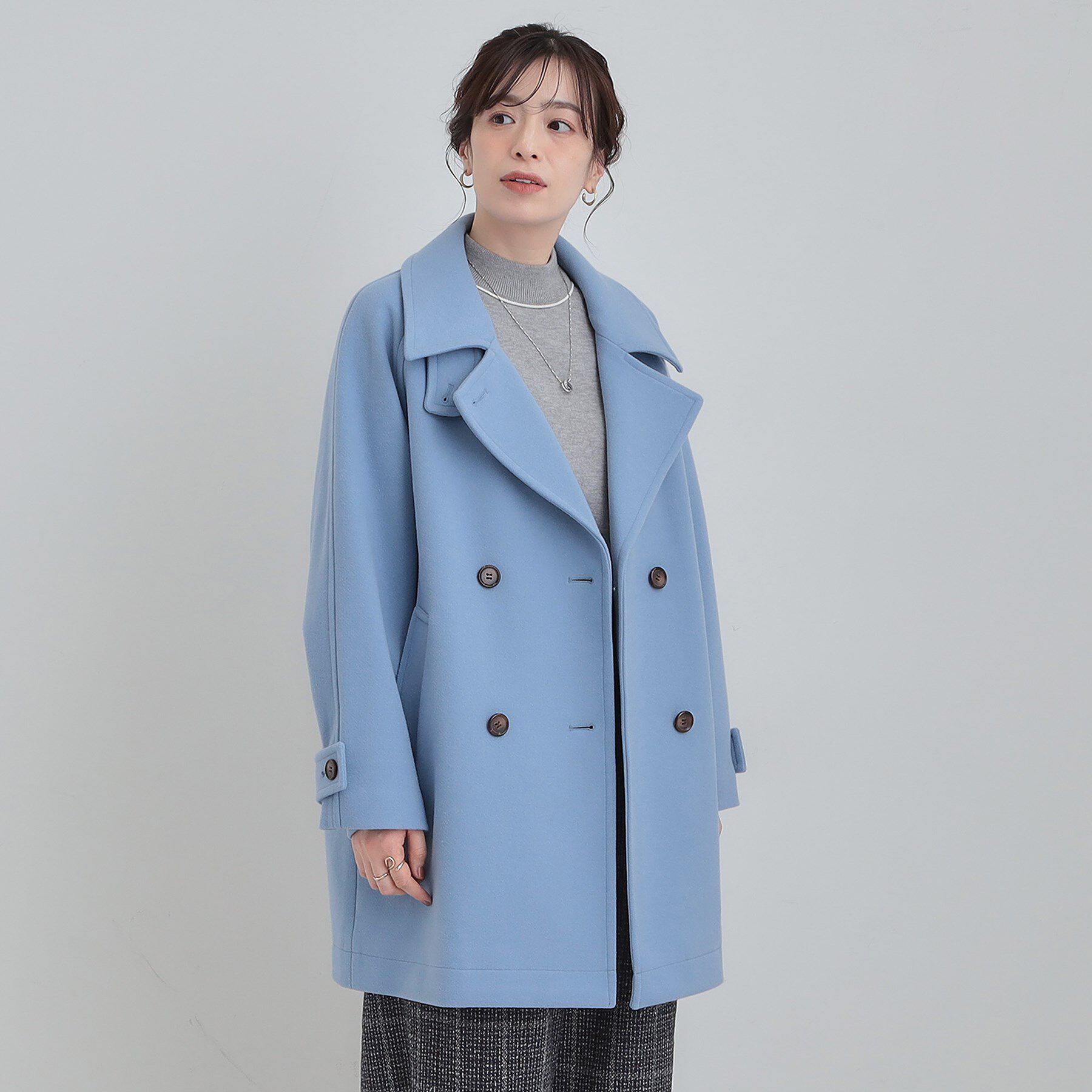 SHOO･LA･RUE「【2WAY】こなれきれい ウール調コクーンコート」|チェスターコート|