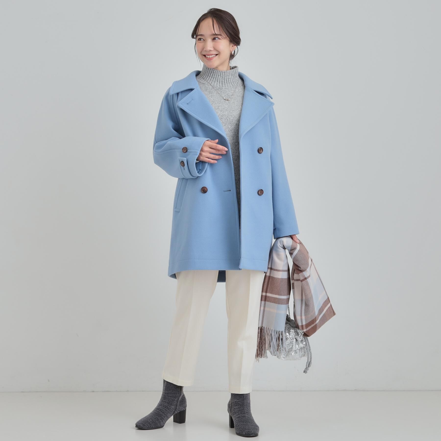 SHOO･LA･RUE「【2WAY】こなれきれい ウール調コクーンコート」|チェスターコート|