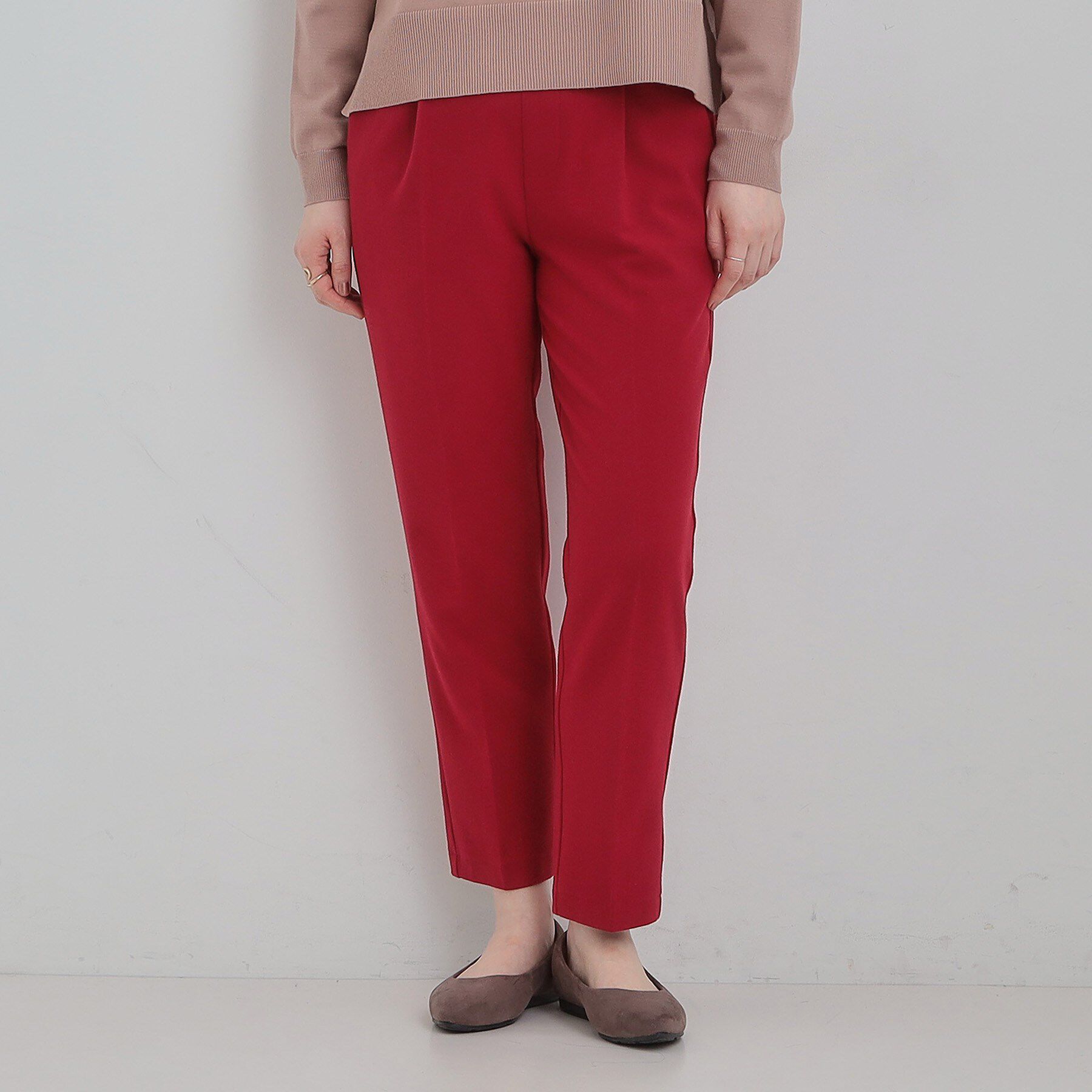 SHOO･LA･RUE「【洗濯機可/S-LL】美脚見え あったか裏起毛 テーパードパンツ」|その他|