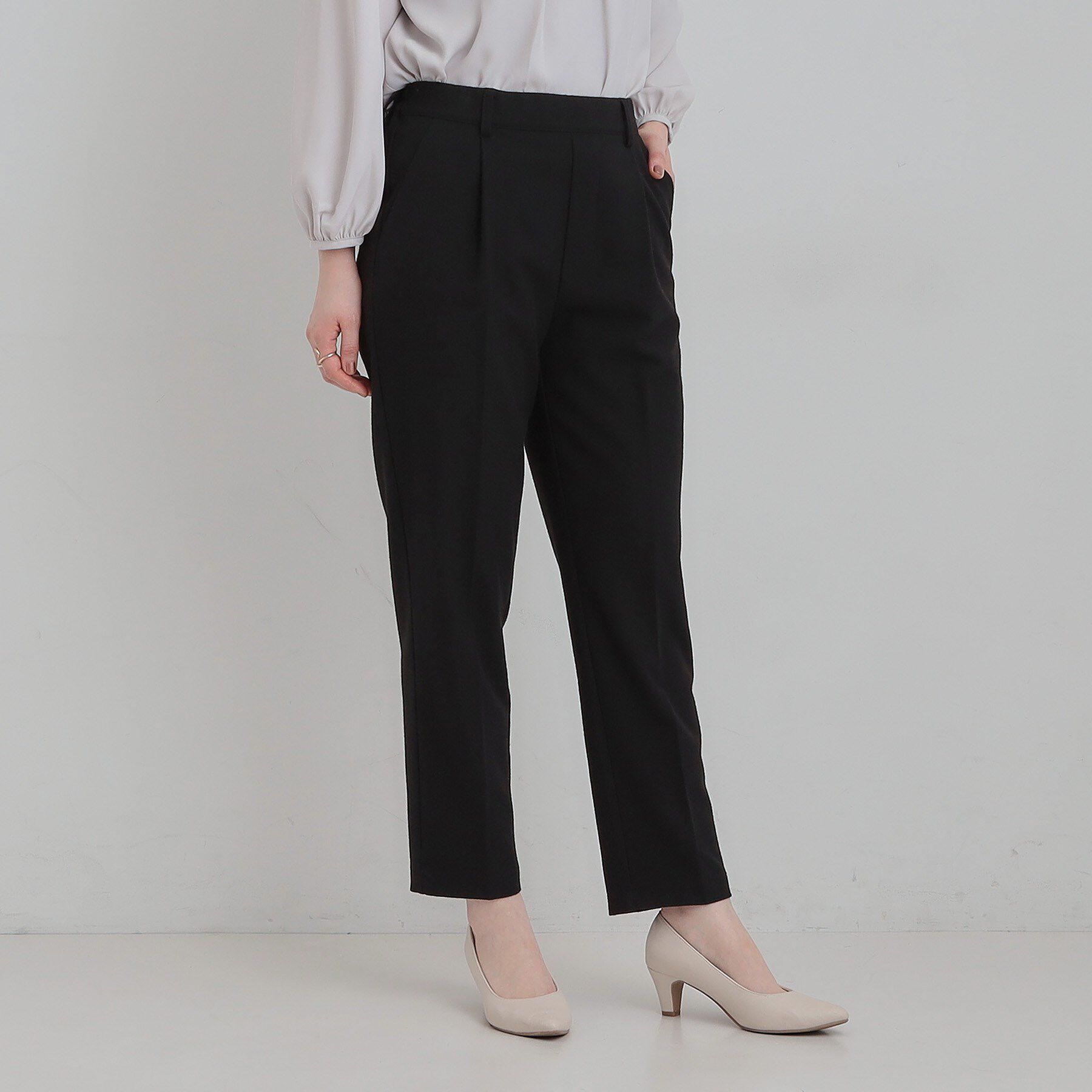 SHOO･LA･RUE「【洗濯機可/S-LL】美脚見え あったか裏起毛 テーパードパンツ」|その他|