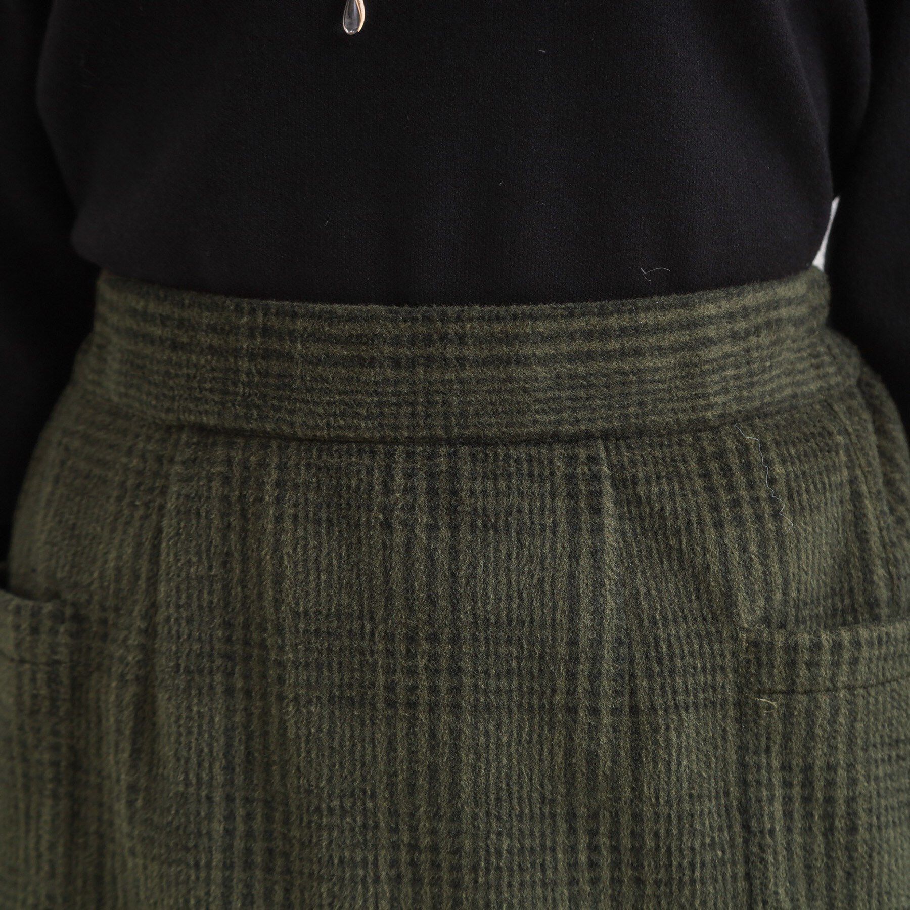 SHOO･LA･RUE「【S-LL/あったか】大人レディな着こなしに シャギーチェックスカート」|スカート|