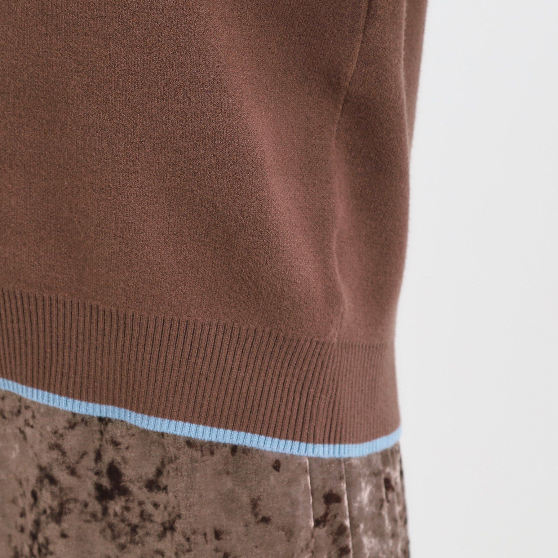 SHOO･LA･RUE「【S-LL】配色がポイントの2枚襟ポロニット」|ニット・セーター|