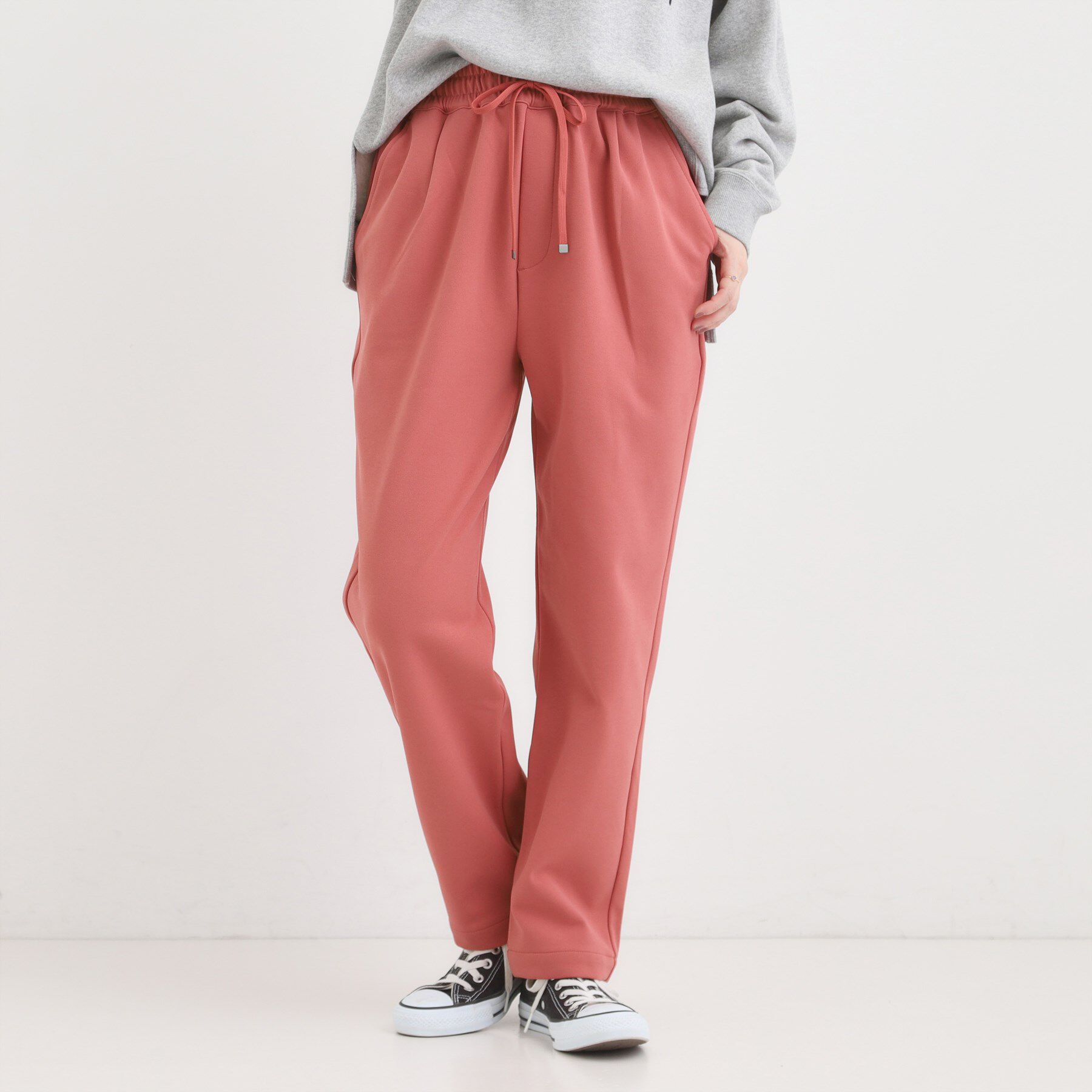 SHOO･LA･RUE「【S-LL/股上深め】裏起毛スマートイージーパンツ」|その他|