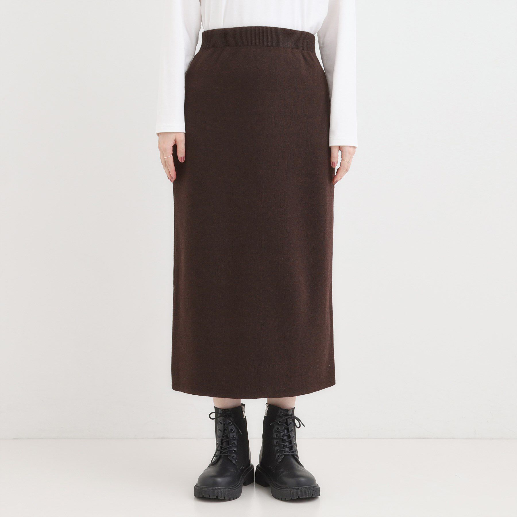 SHOO･LA･RUE「【毛玉レス/洗える】すっきり見えが叶う ナロースカート」|スカート|