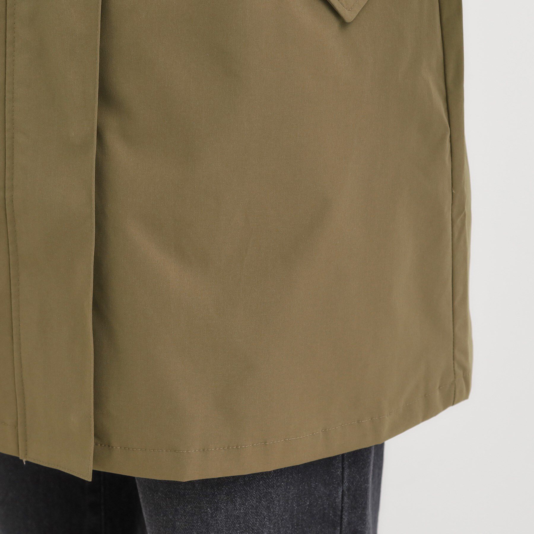 SHOO･LA･RUE「【S-LL/撥水】腰回りをカバーする ロングミリタリーアウター」|ミリタリージャケット|