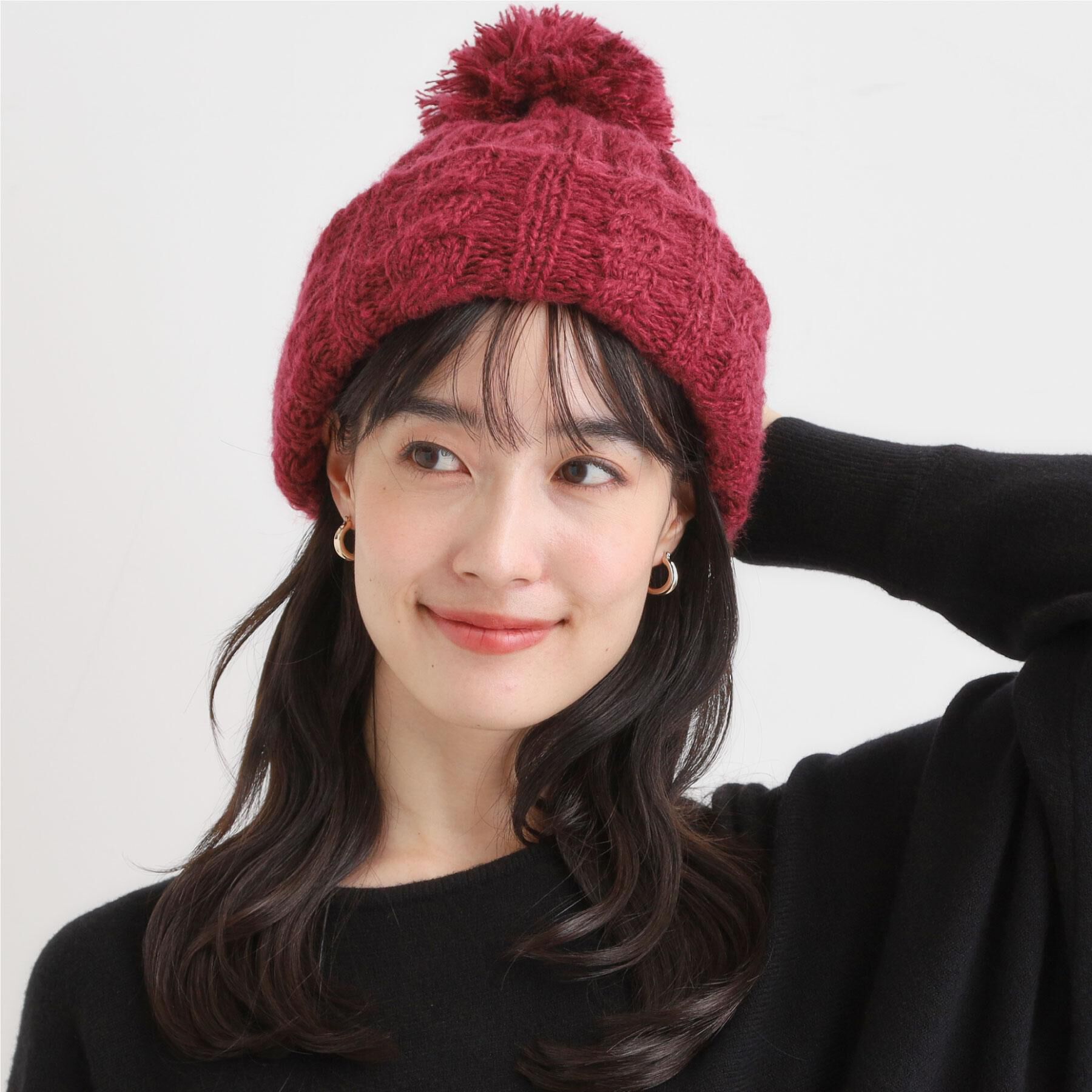 SHOO･LA･RUE「マフラーにもなる 2WAYニット帽」|ニット帽|