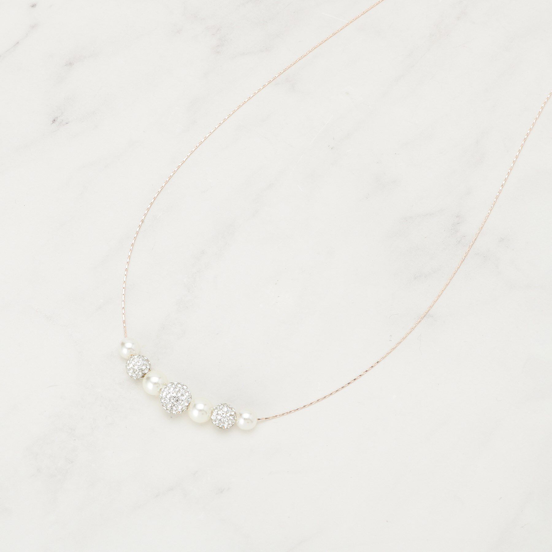 SHOO･LA･RUE「【セレモニー】ポイントパヴェショートネックレス」|ネックレス|ピンクゴールド(00