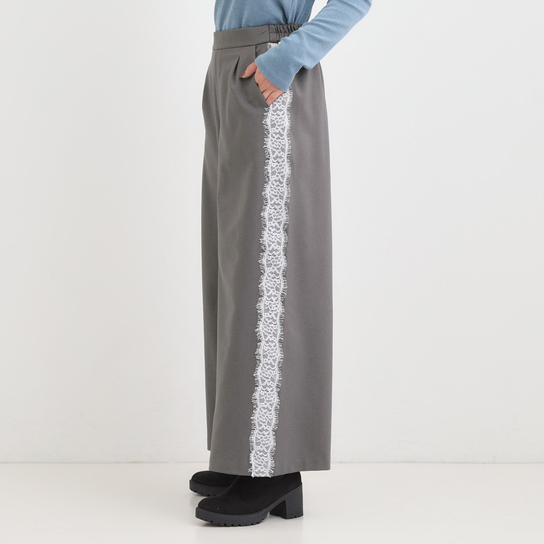 SHOO･LA･RUE「サイドレースワイドパンツ」|その他|