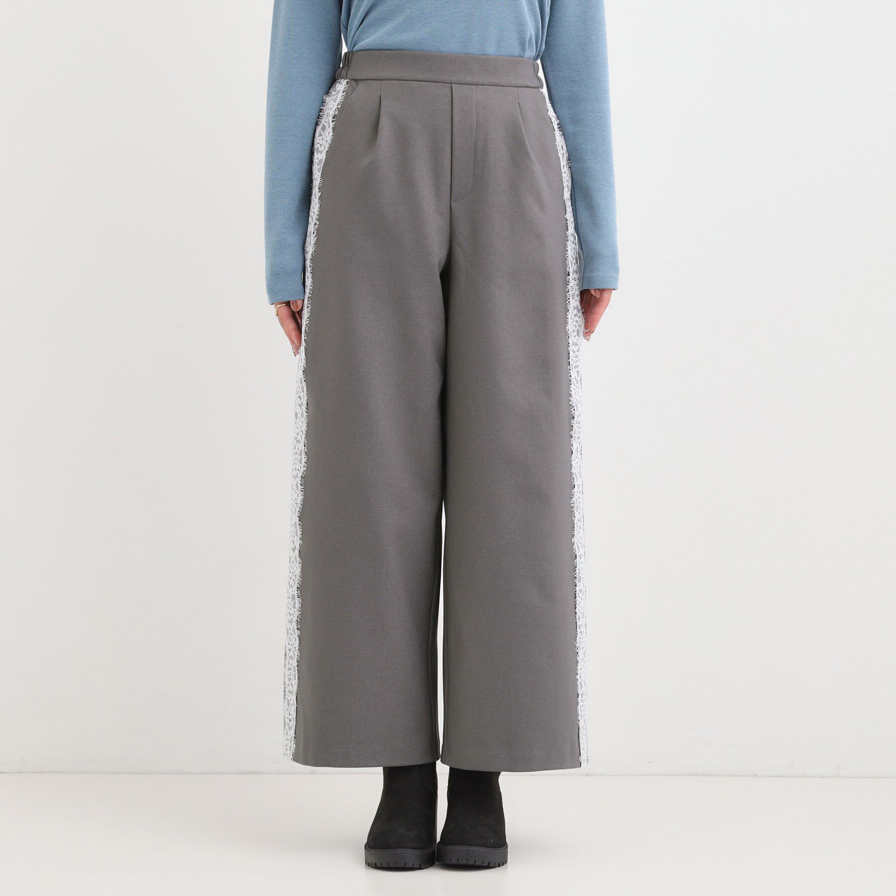 SHOO･LA･RUE「サイドレースワイドパンツ」|その他|