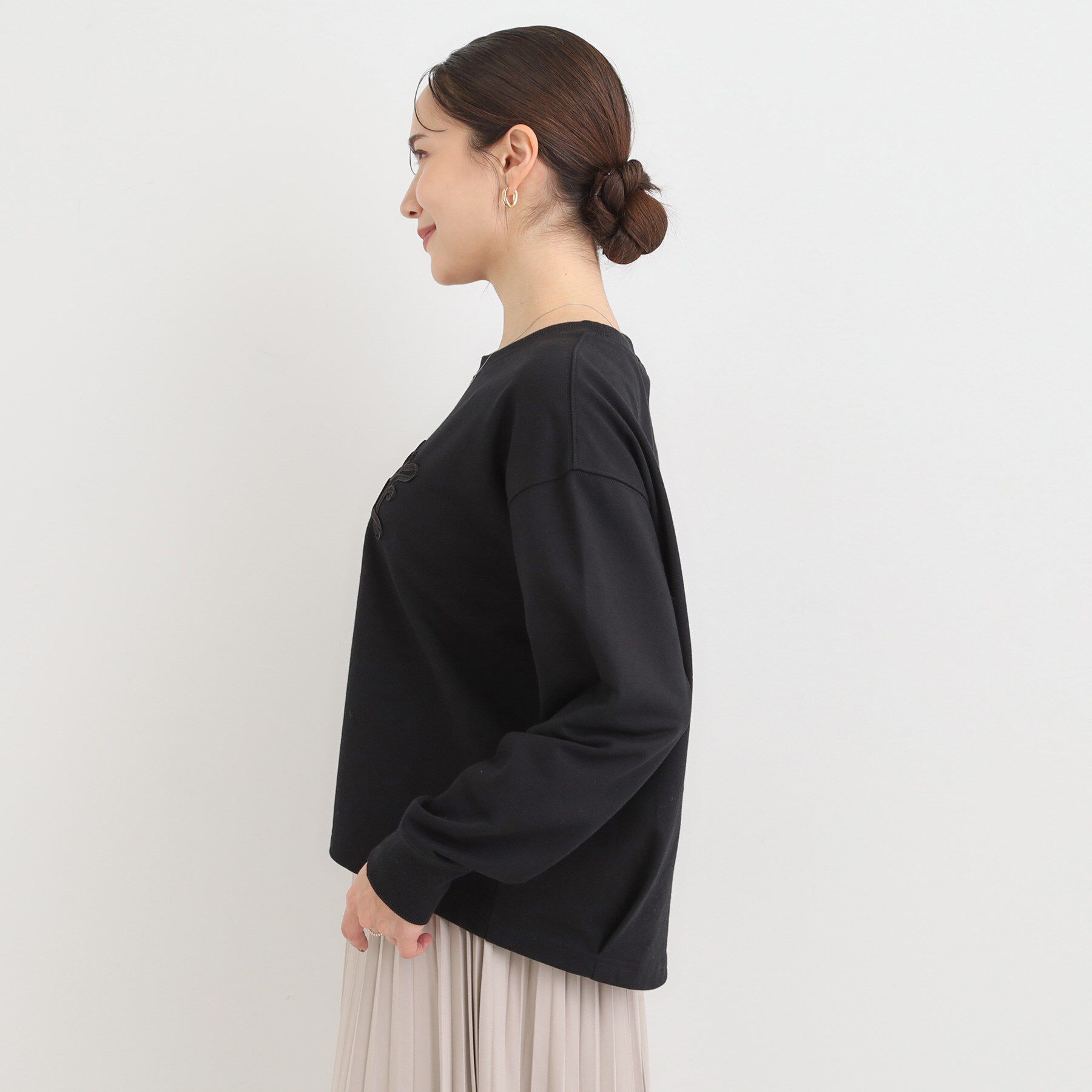 SHOO･LA･RUE「コード刺繍ミニ裏毛トップス」|Tシャツ・カットソー|