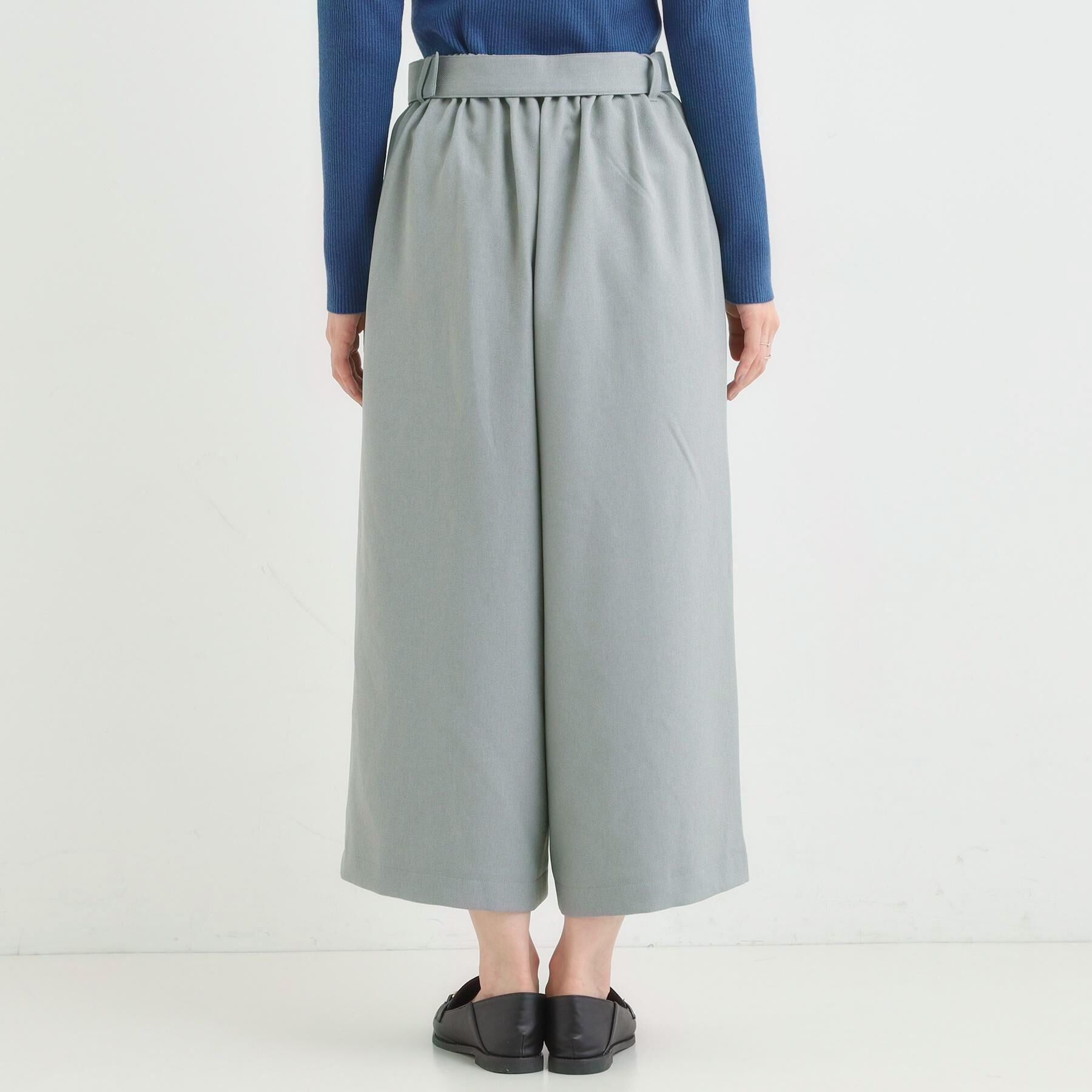 SHOO･LA･RUE「【着丈選べる/S-LL】大人のきれいめスタイルに ベルト付きワイドパンツ」|その他|