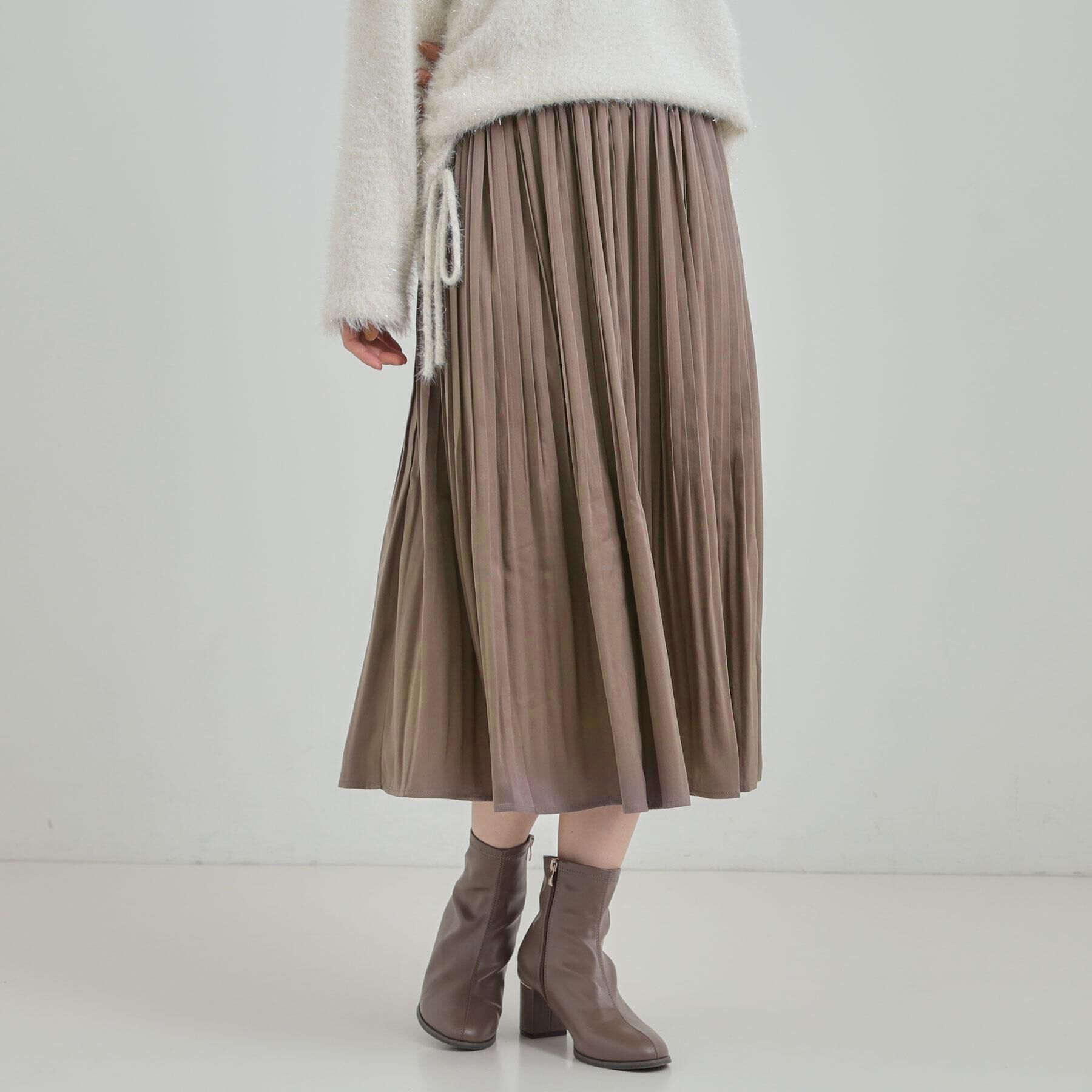 SHOO･LA･RUE「【着丈選べる/あったか】裏に秘密 プリーツスカート」|スカート|