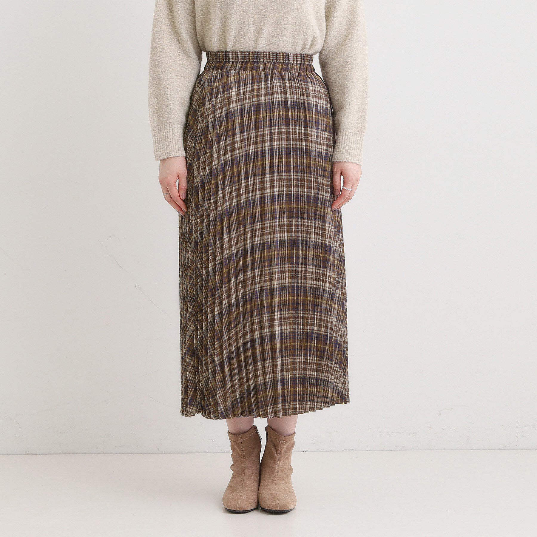 SHOO･LA･RUE「チェックプリーツスカート」|スカート|