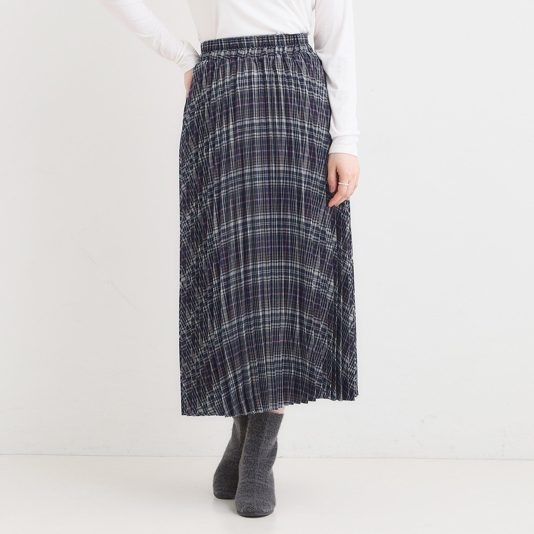 SHOO･LA･RUE「チェックプリーツスカート」|スカート|