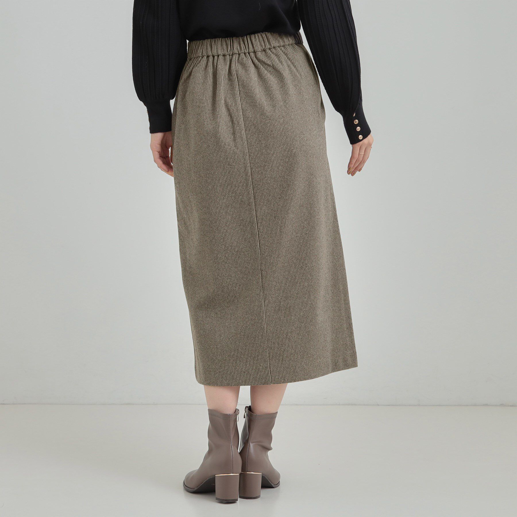 SHOO･LA･RUE「【S-LL/あったか】すらりときれい見え ベイカー風ナロースカート」|スカート|