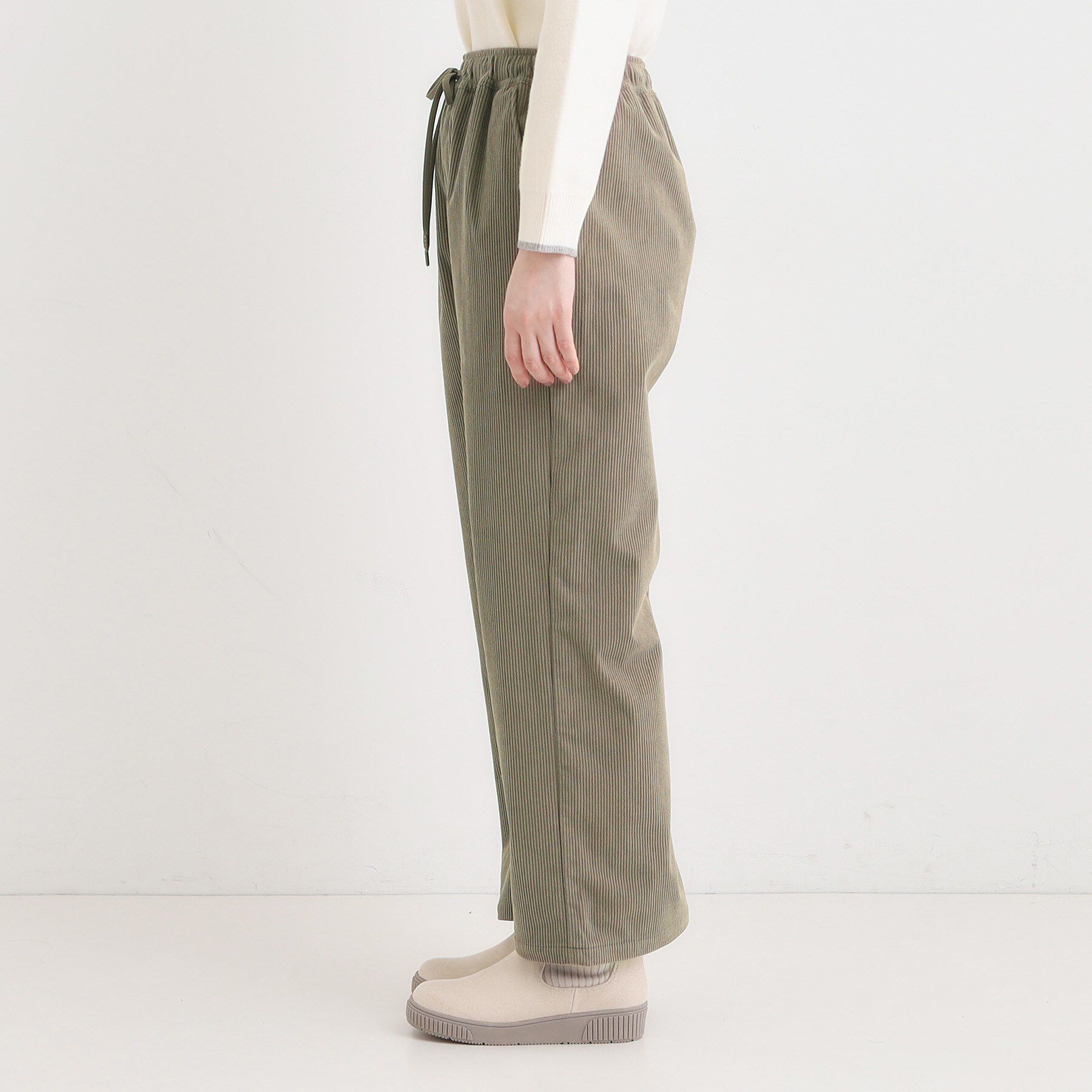 SHOO･LA･RUE「【S-LL/洗濯機可/裏起毛】あったかコーデュロイ ワイドパンツ」|その他|