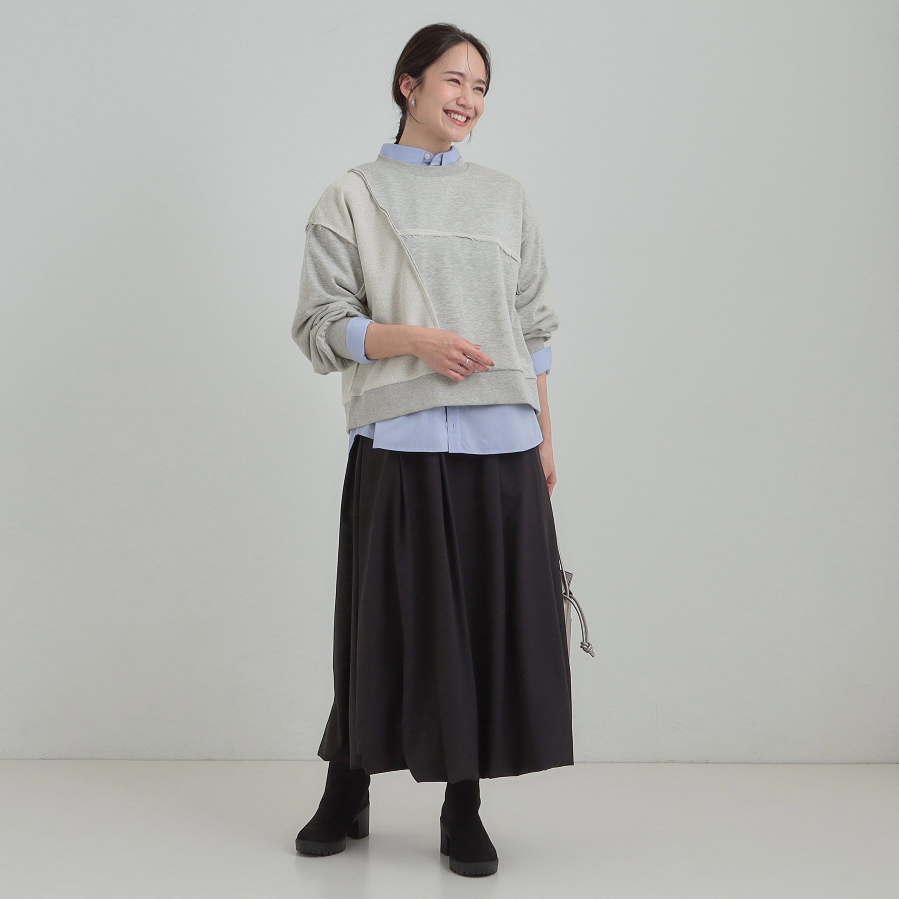 SHOO･LA･RUE「楽しながら おしゃれに リメイク風スウェット」|パーカー|