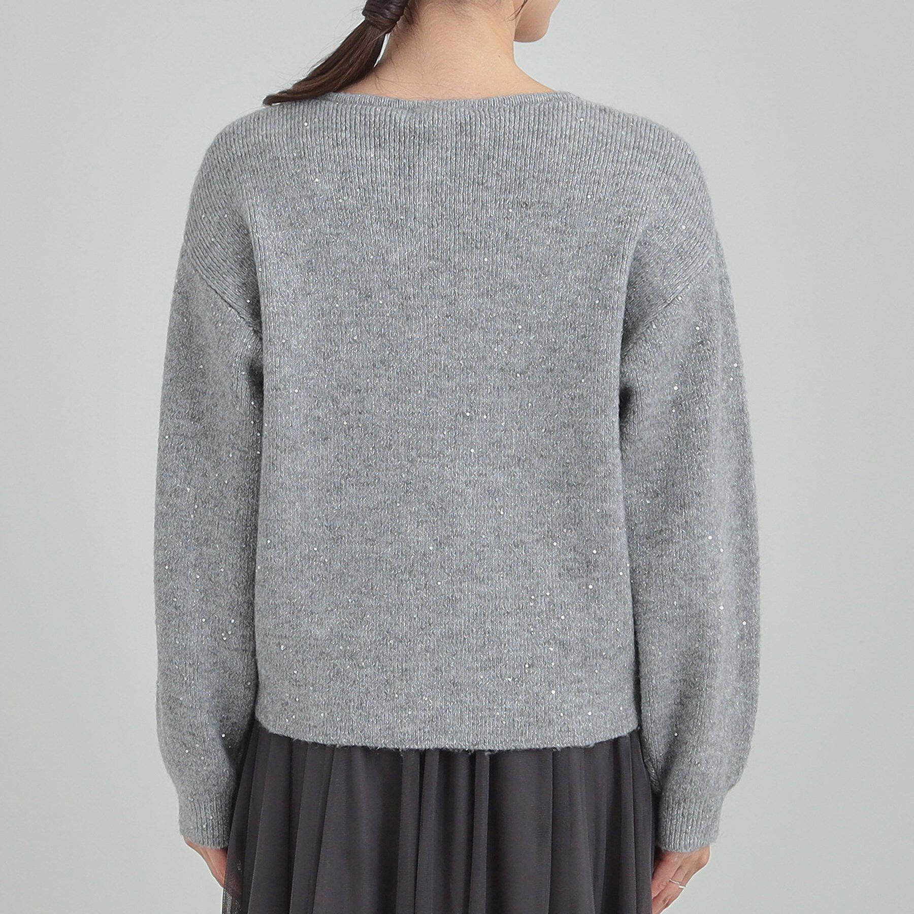 SHOO･LA･RUE「【S-LL】きらっと華やぐ　大人のスパンコールニット」|ニット・セーター|