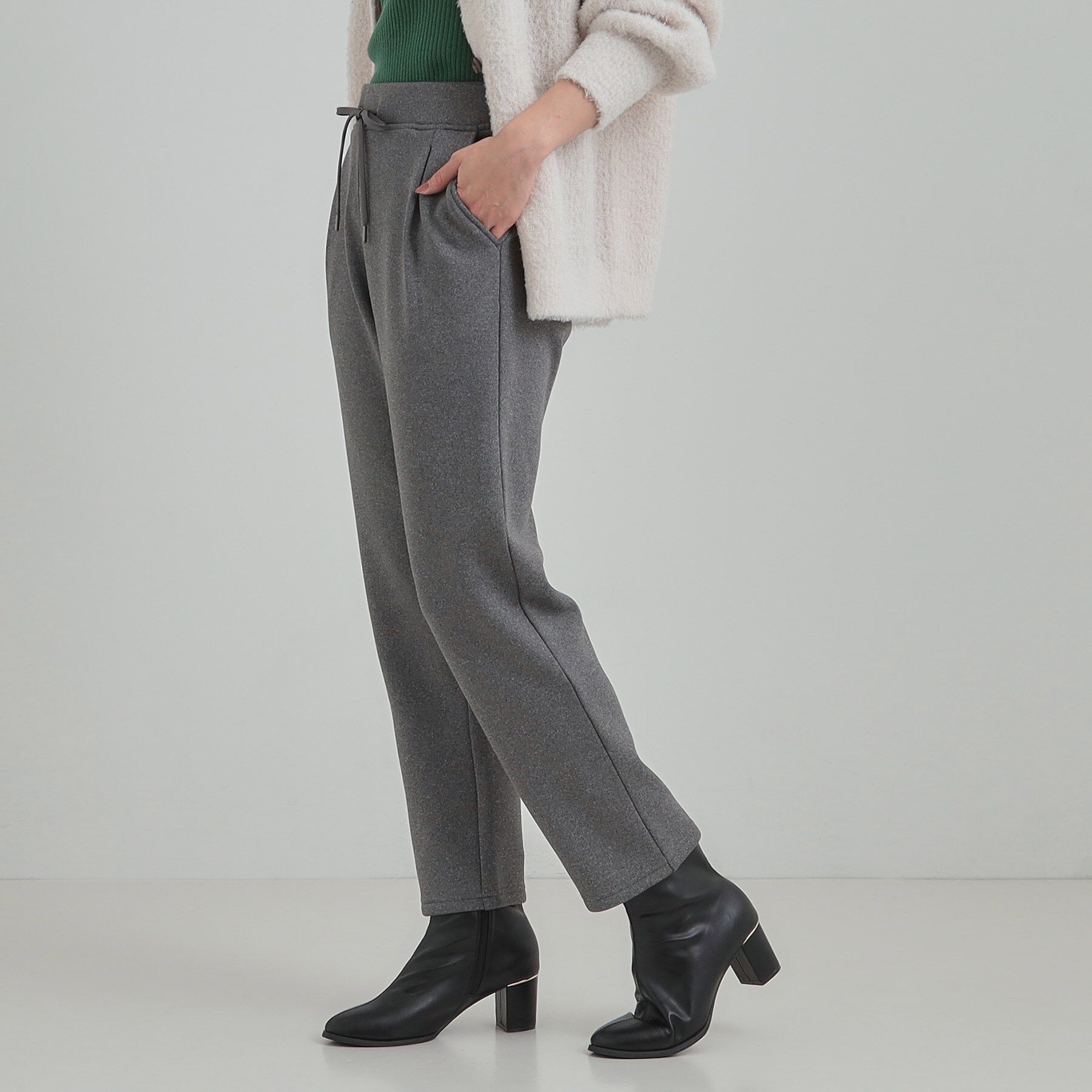 SHOO･LA･RUE「【あったか/洗濯機可】もちもちの肌触りがやみつきに 裏起毛テーパードパンツ」|その他|