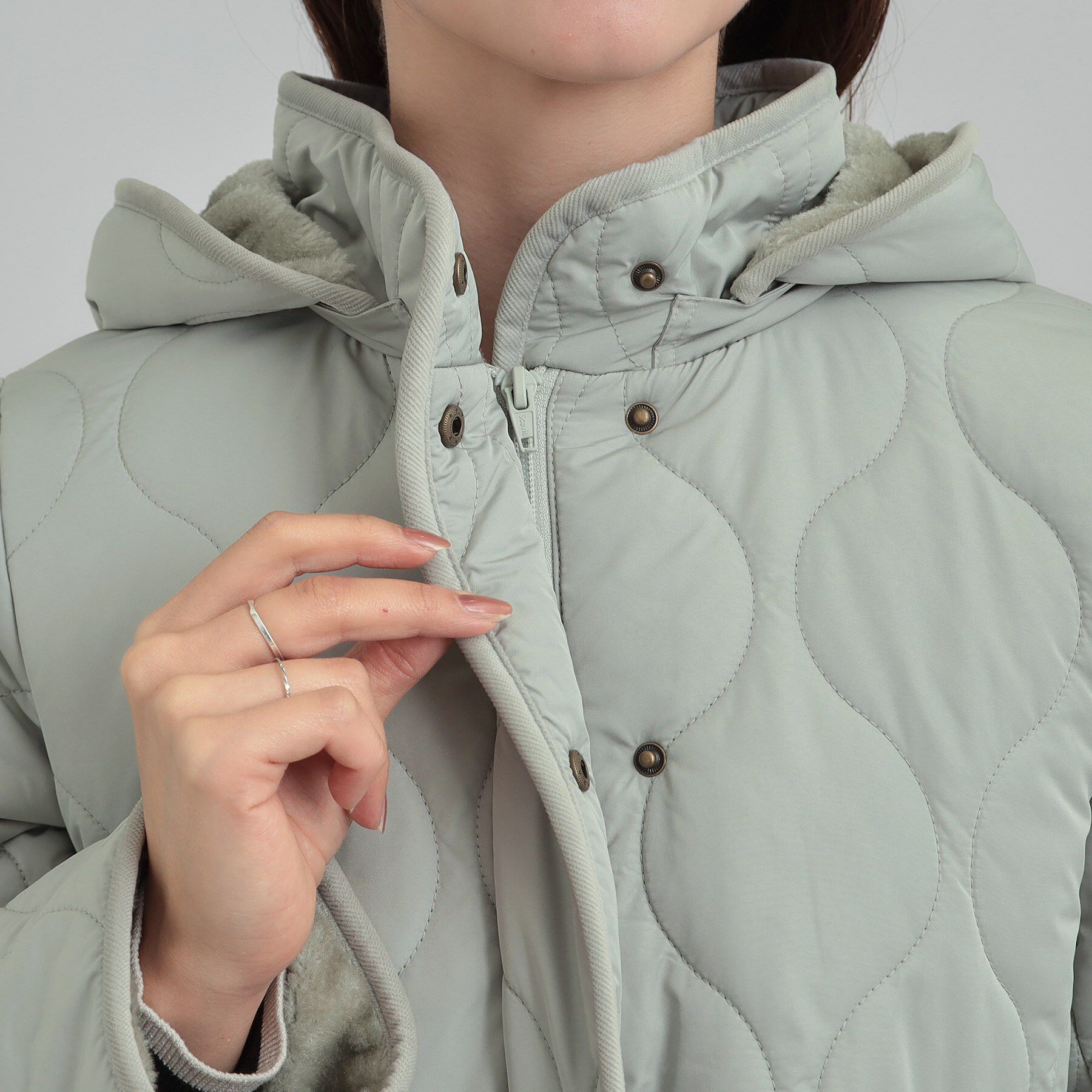 SHOO･LA･RUE「【撥水/フード取り外し可】冬に嬉しいこだわり満載 ひょうたん柄キルトコート」|その他|