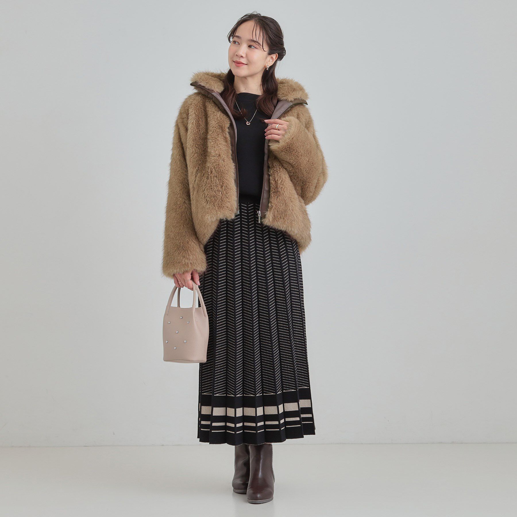 SHOO･LA･RUE「フェイクファーブルゾン」|ブルゾン・スタジャン|