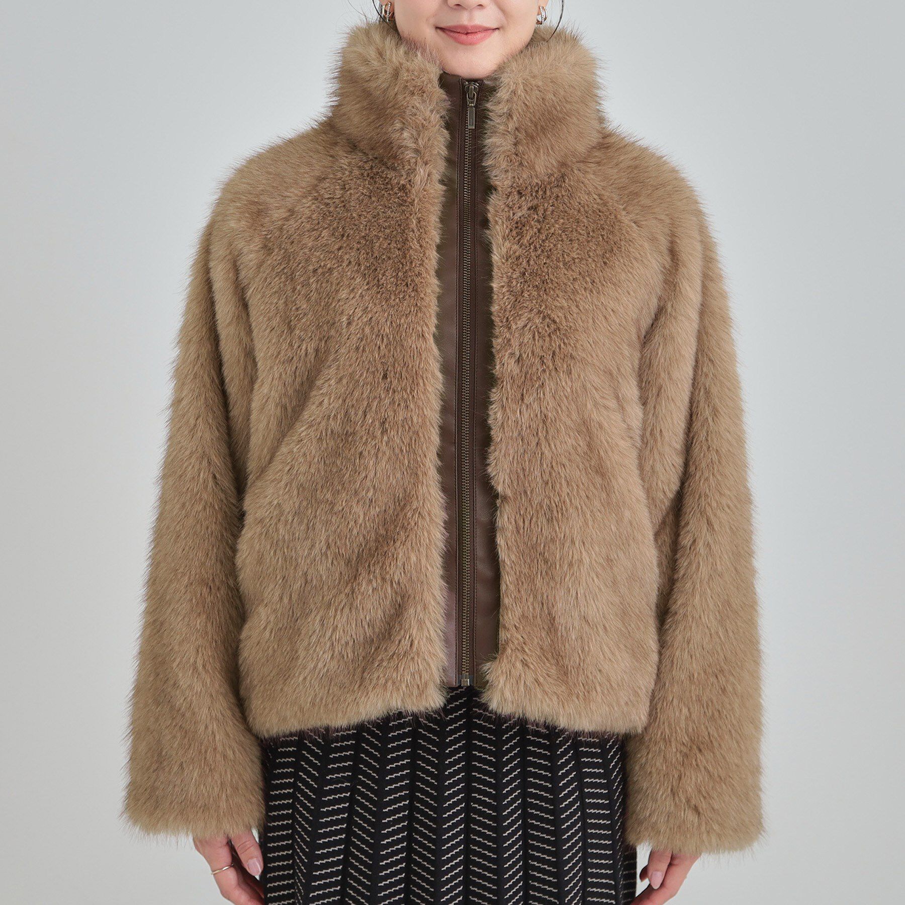 SHOO･LA･RUE「フェイクファーブルゾン」|ブルゾン・スタジャン|