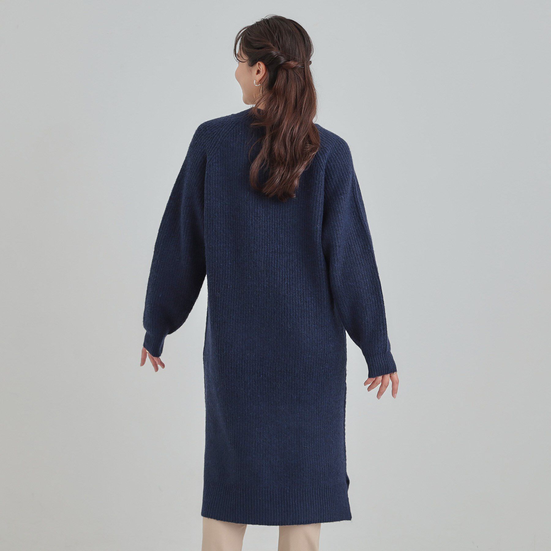 SHOO･LA･RUE「【着丈選べる】ケーブル柄ニットワンピース」|ワンピース|