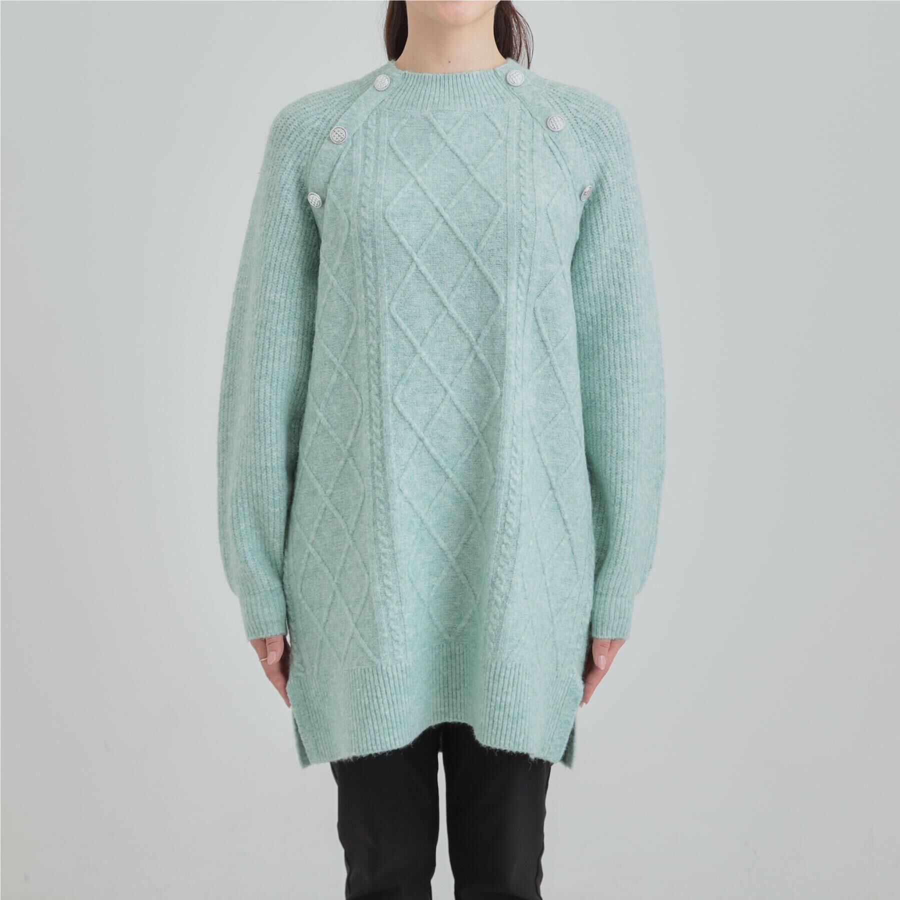 SHOO･LA･RUE「【着丈選べる】ケーブル柄ニットワンピース」|ワンピース|