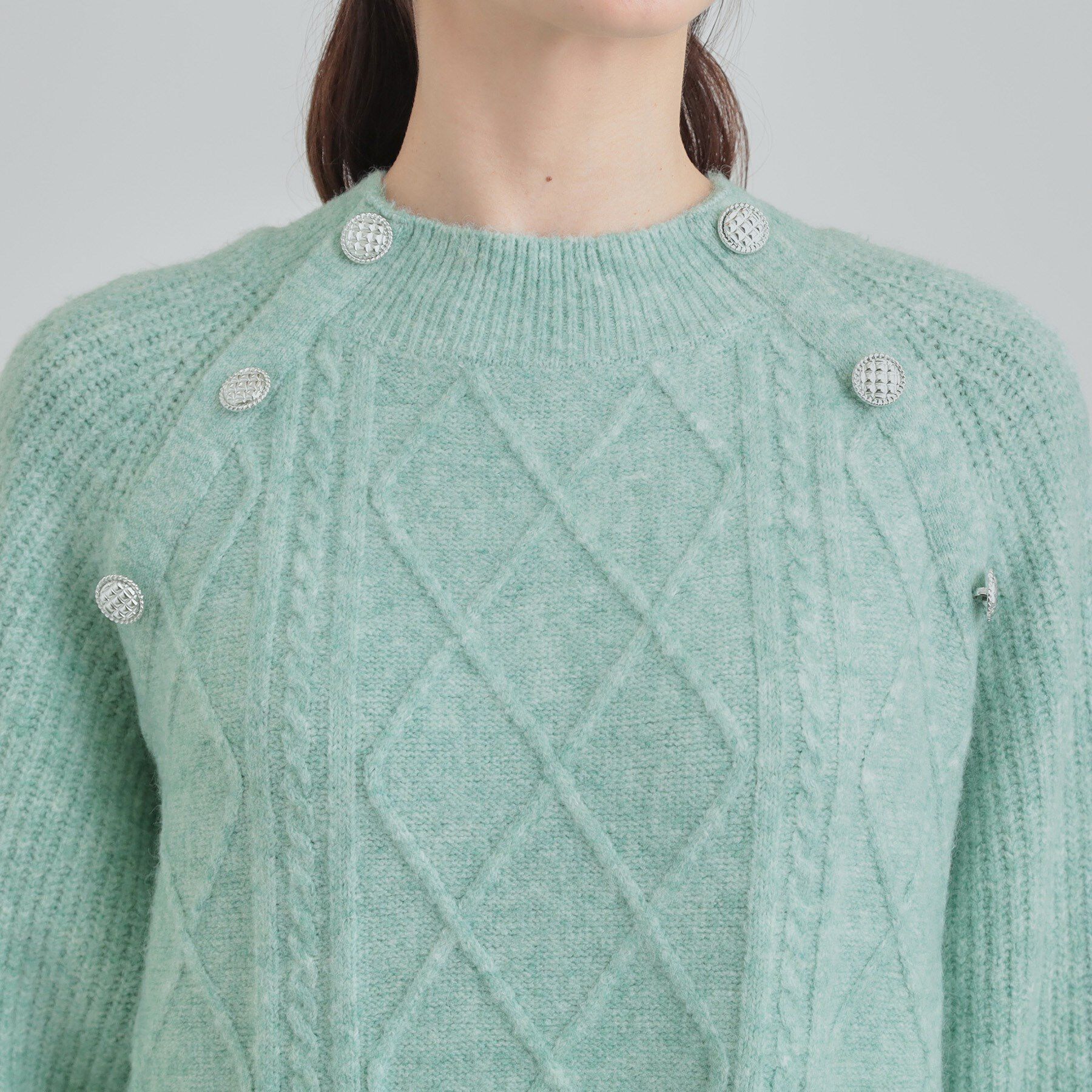 SHOO･LA･RUE「【着丈選べる】ケーブル柄ニットワンピース」|ワンピース|