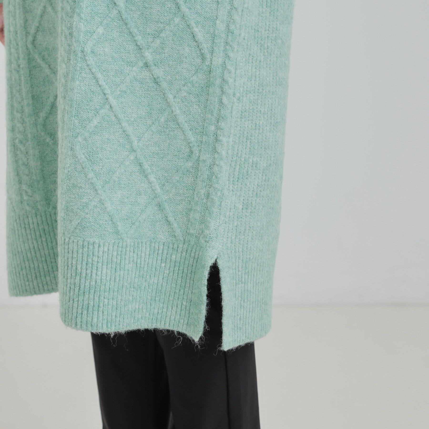 SHOO･LA･RUE「【着丈選べる】ケーブル柄ニットワンピース」|ワンピース|