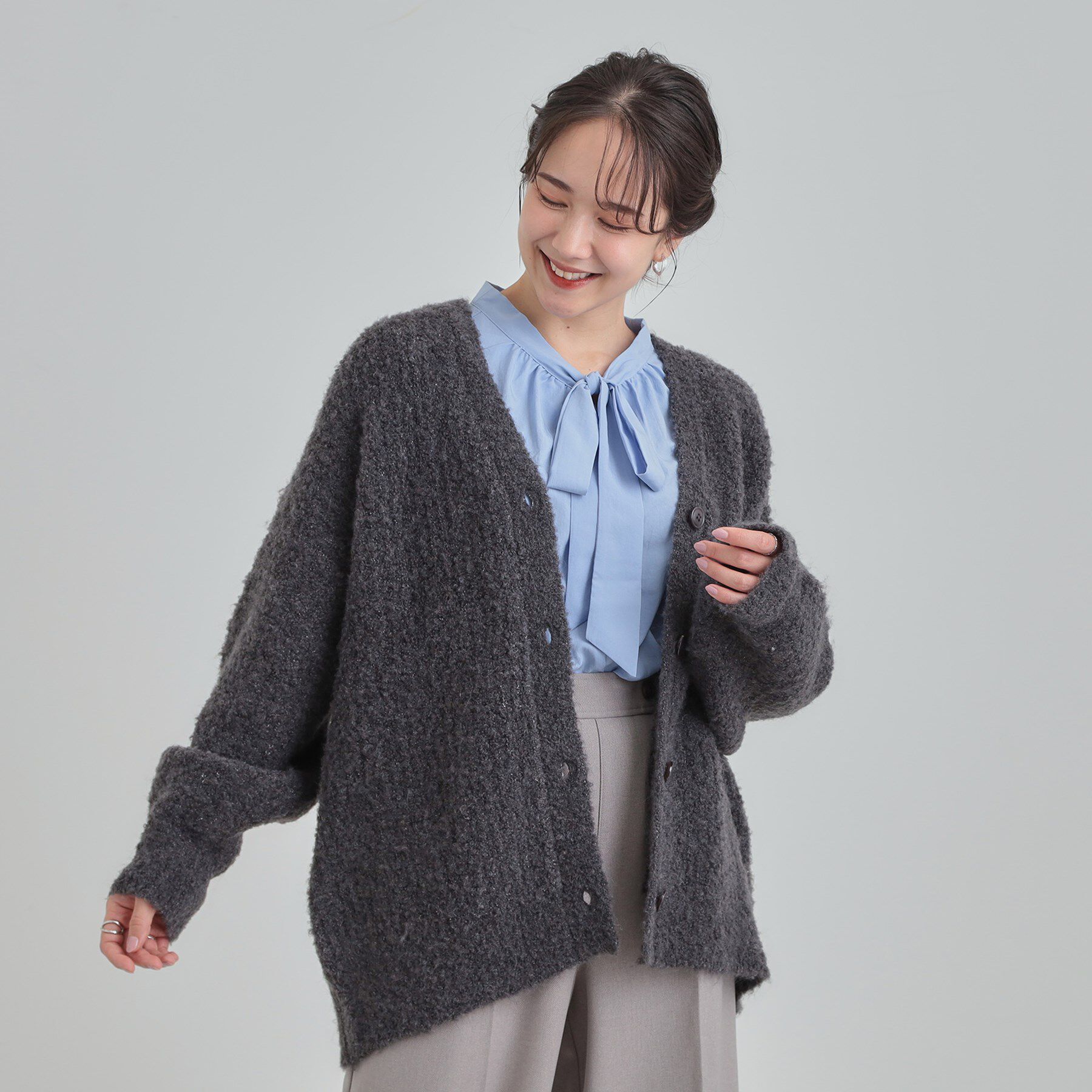 SHOO･LA･RUE「ブークレカラーVネックカーディガン」|カーディガン|