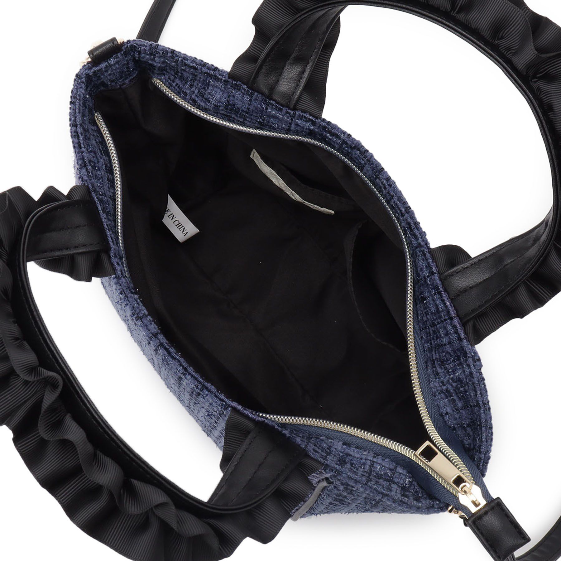 SHOO･LA･RUE「フリルハンドルツイードトートバッグ」|トートバッグ|