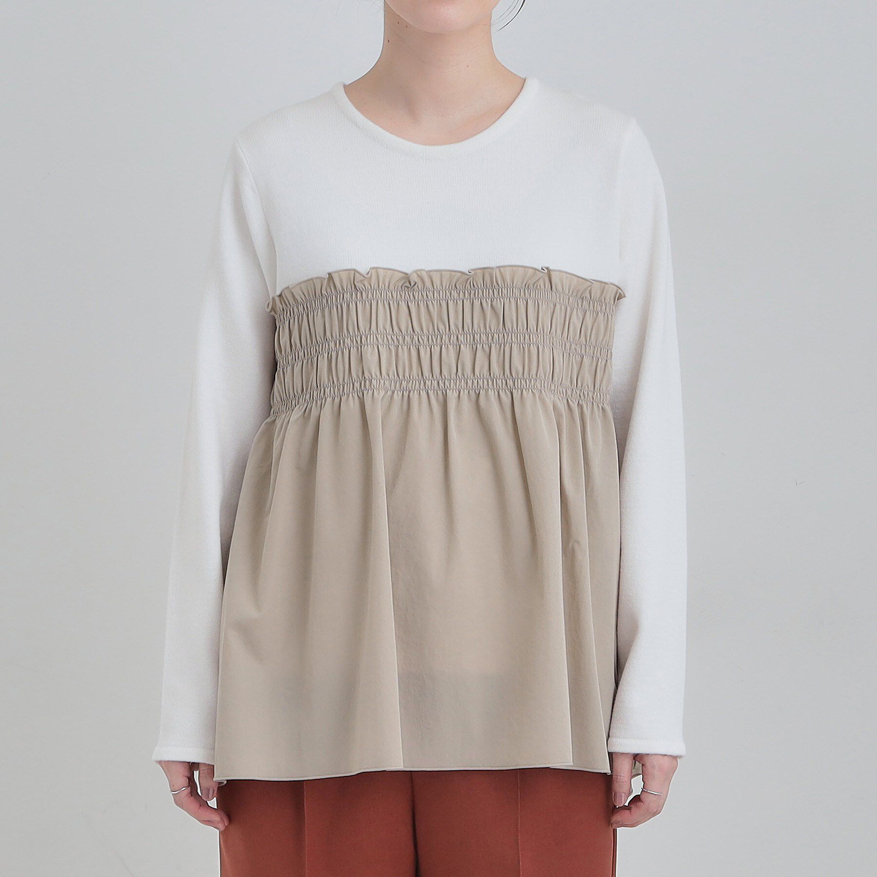 SHOO･LA･RUE「【S-LL】ビスチェ風ドッキングトップス」|チュニック|