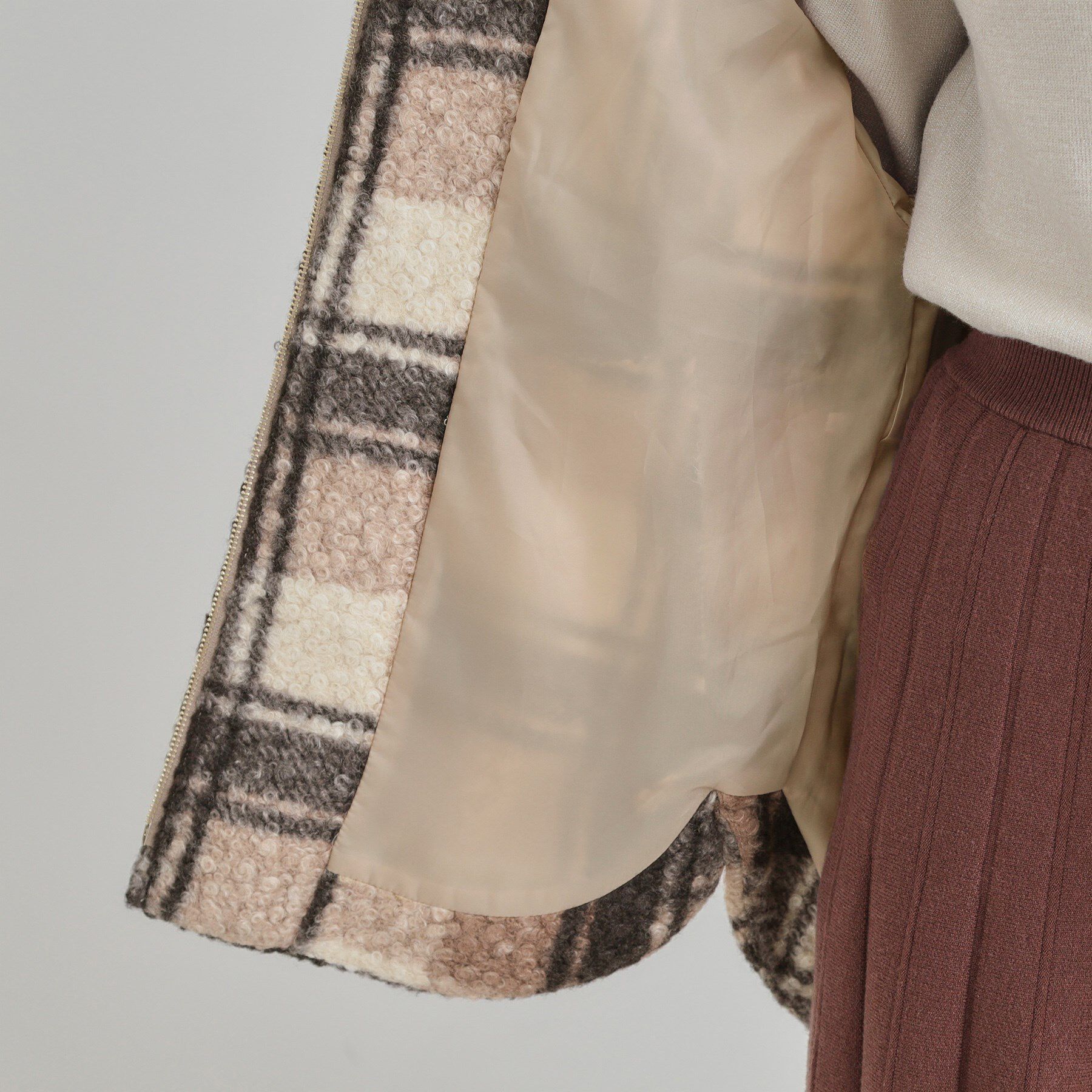 SHOO･LA･RUE「ブークレチェックフードコート」|その他|