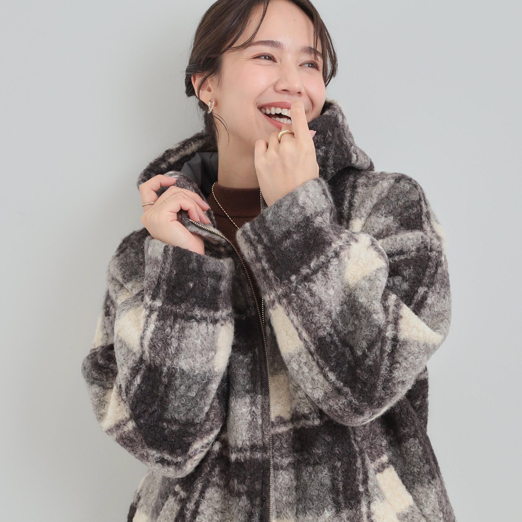 SHOO･LA･RUE「ブークレチェックフードコート」|その他|