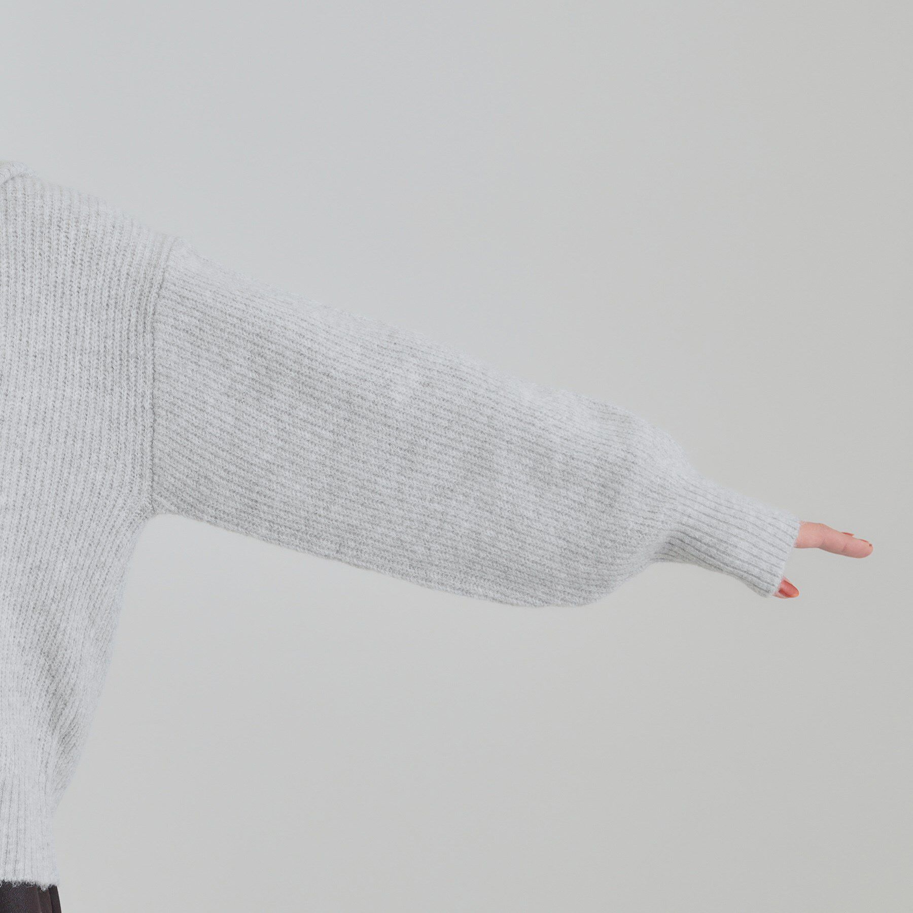 SHOO･LA･RUE「【S-LL】ふんわり Vネックフードニット」|ニット・セーター|