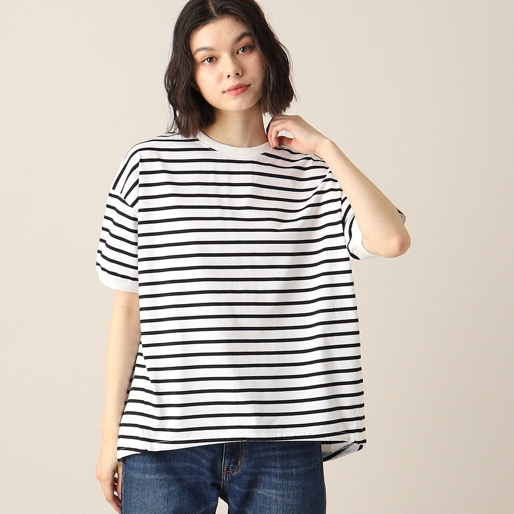 Dessin「新色追加【洗える・二の腕カバー】ドローコードカットソー（XS～L）」|Tシャツ・カットソー|