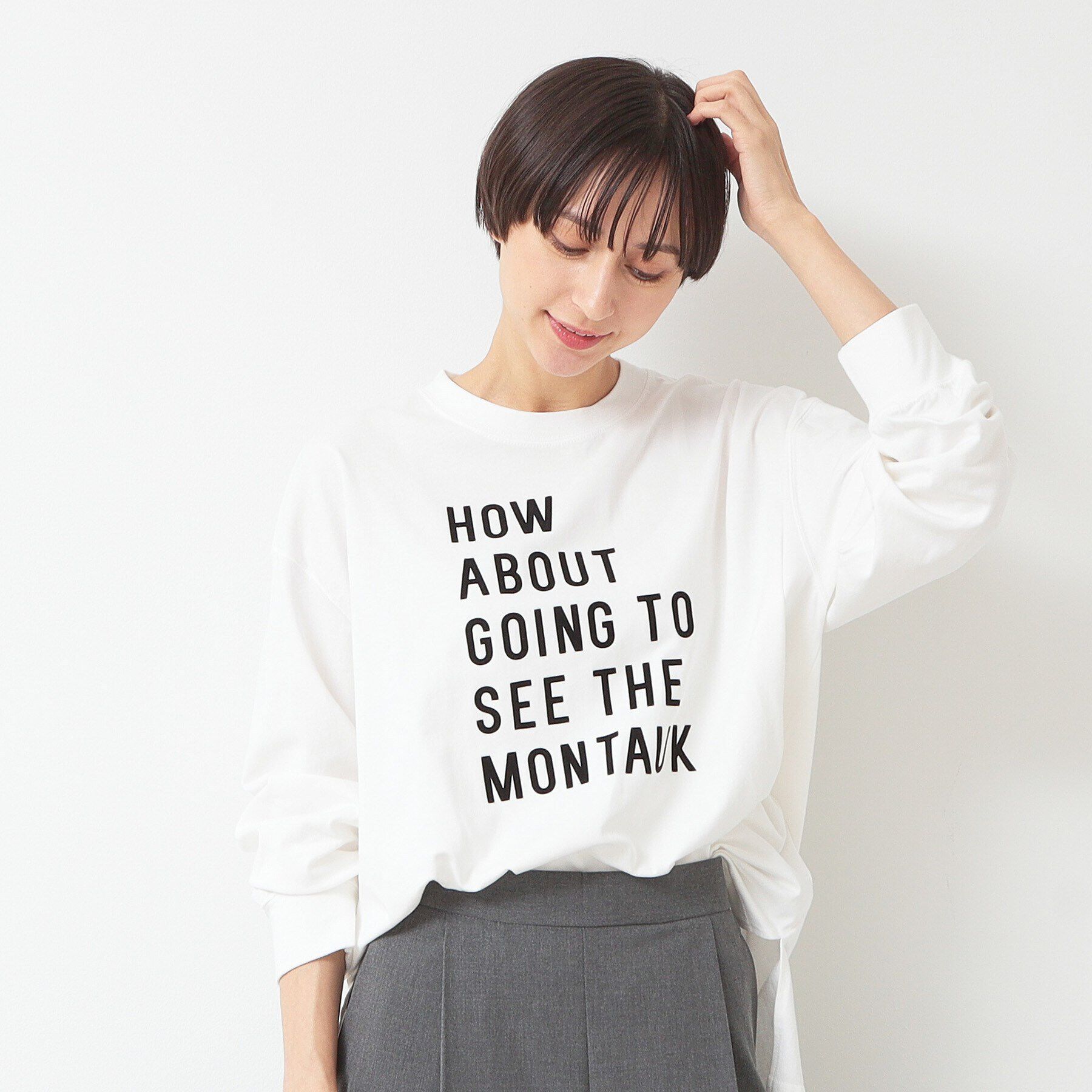 Dessin「【洗える】ロゴロングスリーブTシャツ」|Tシャツ・カットソー|