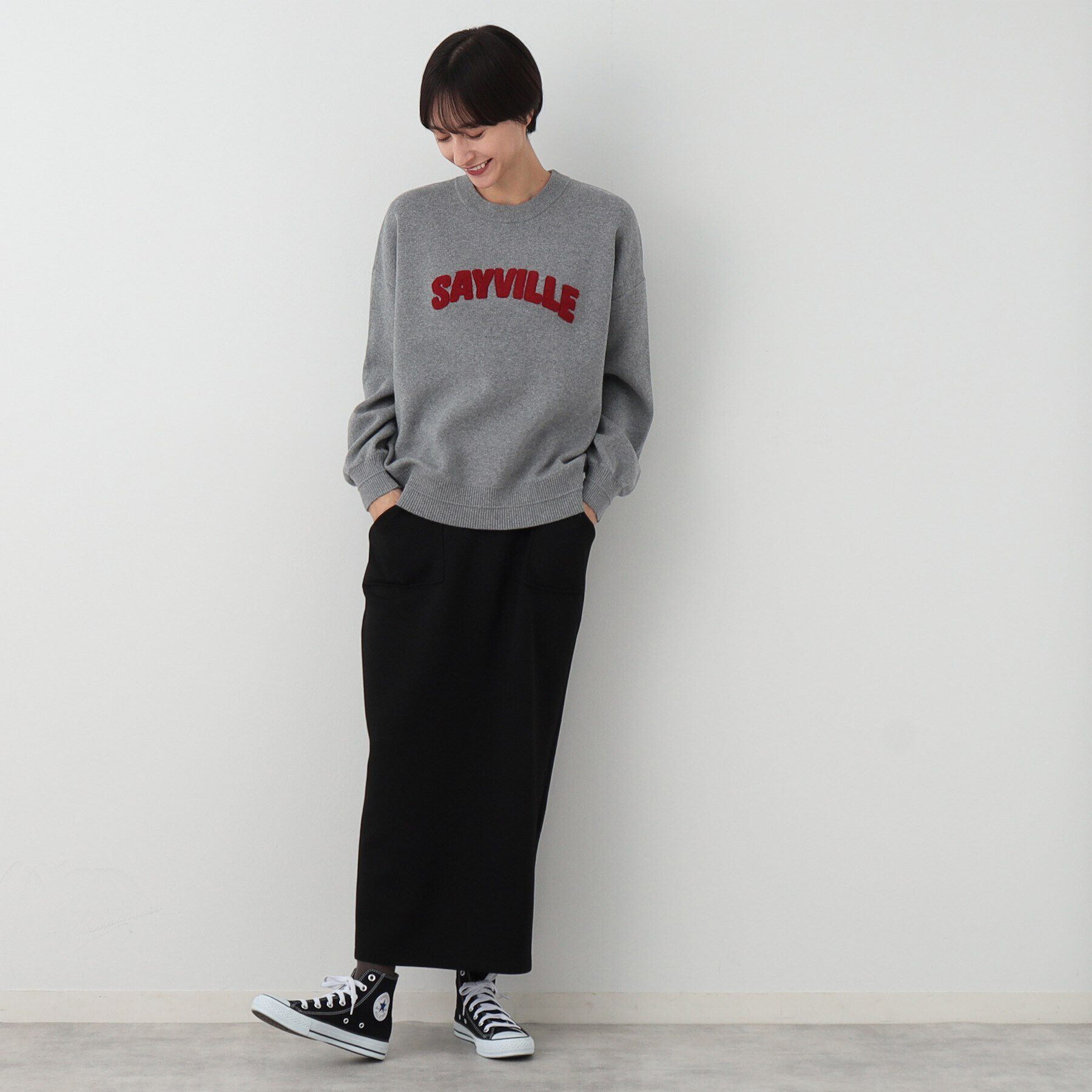 Dessin「【洗える】サガラ刺繍ロゴニット（XS～L）」|ニット・セーター|