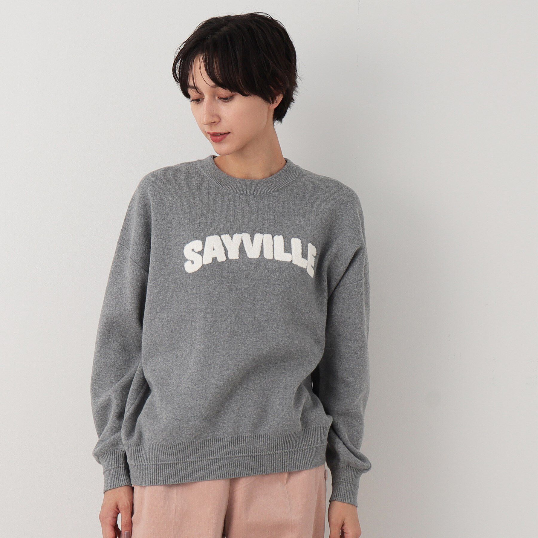 Dessin「【洗える】サガラ刺繍ロゴニット（XS～L）」|ニット・セーター|