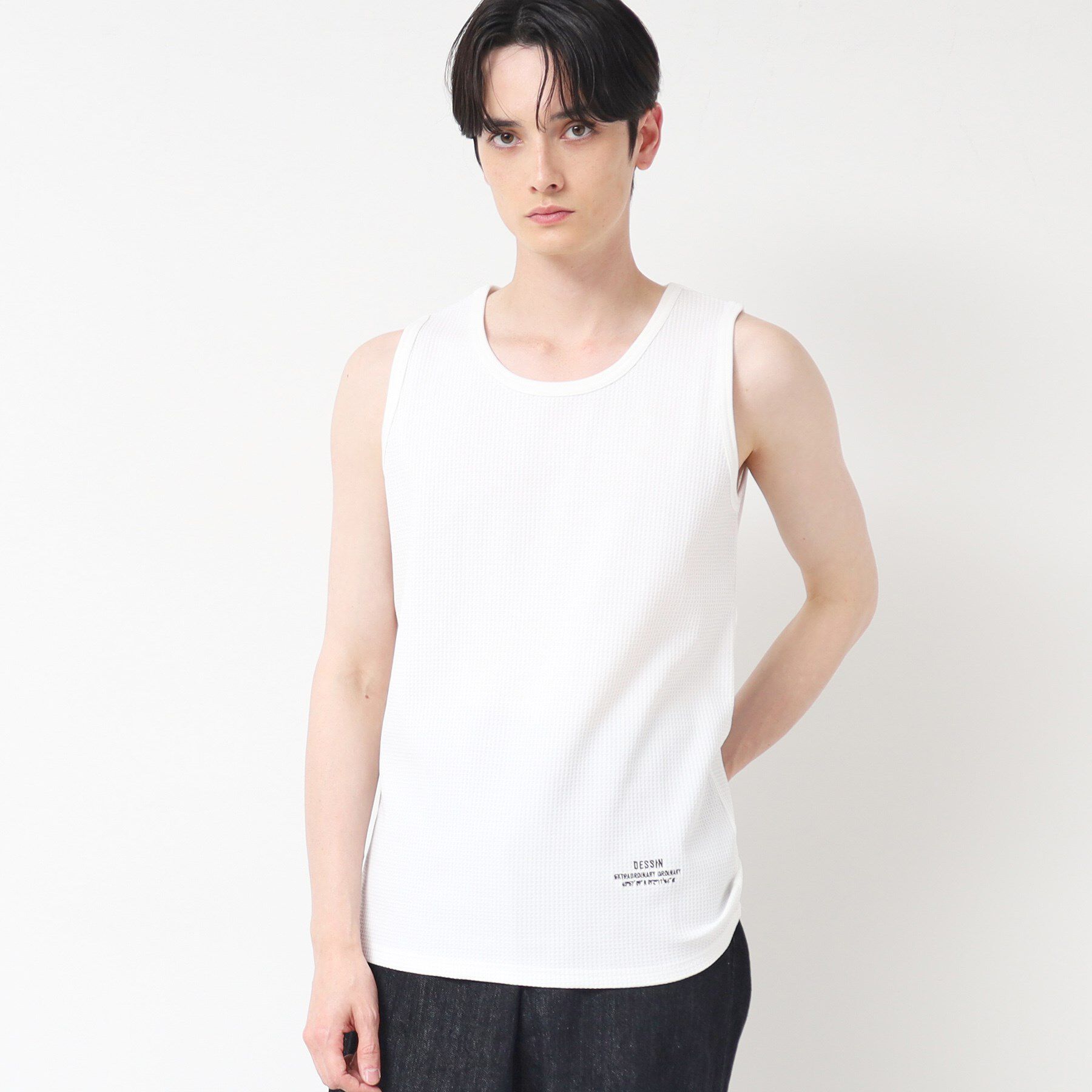 Dessin「【洗える】アメリカンスリーブ」|タンクトップ|ホワイト(002)