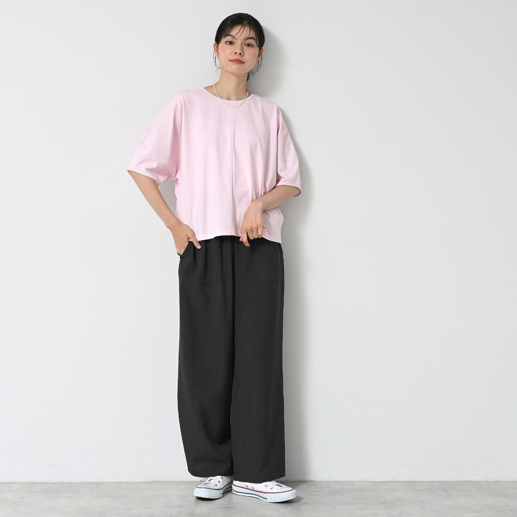 Dessin「【二の腕カバー／UVカット】ランタンスリーブカットソー」|Tシャツ・カットソー|