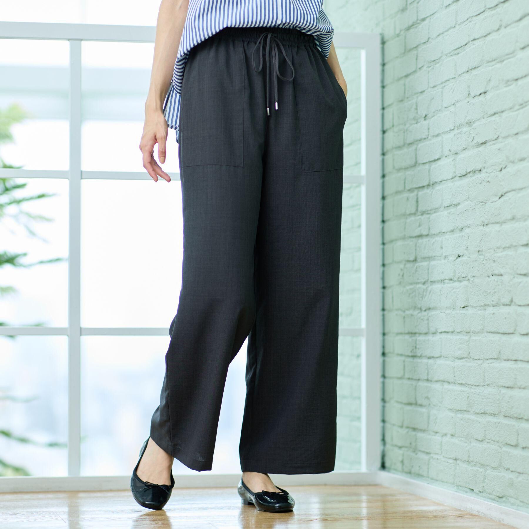 Dessin「【ウエストゴム・洗える】アウトポケットワイドパンツ（XS～L）」|その他|