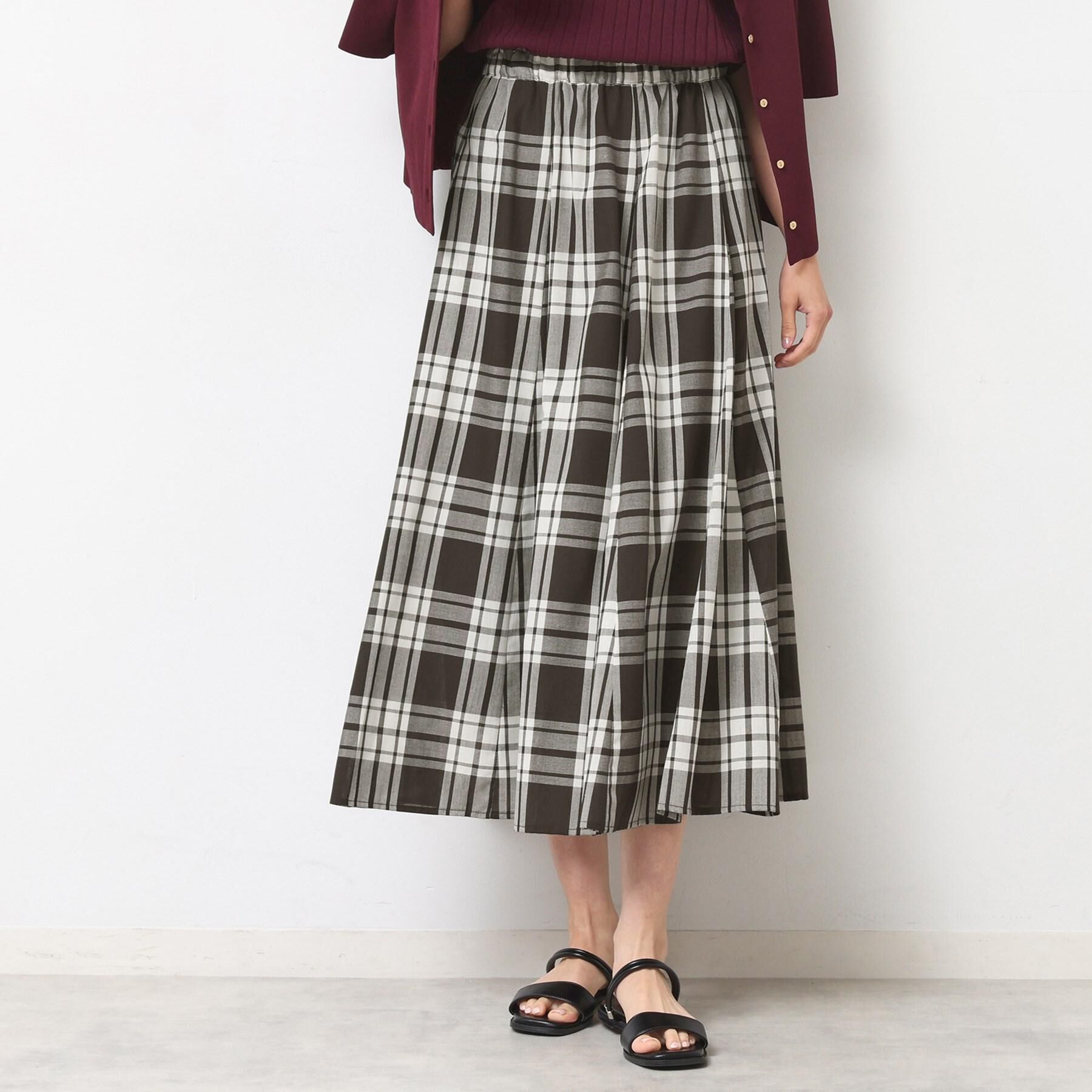 Dessin「【ウエストゴム/洗える】映えチェック柄スカート（XS~L）」|スカート|