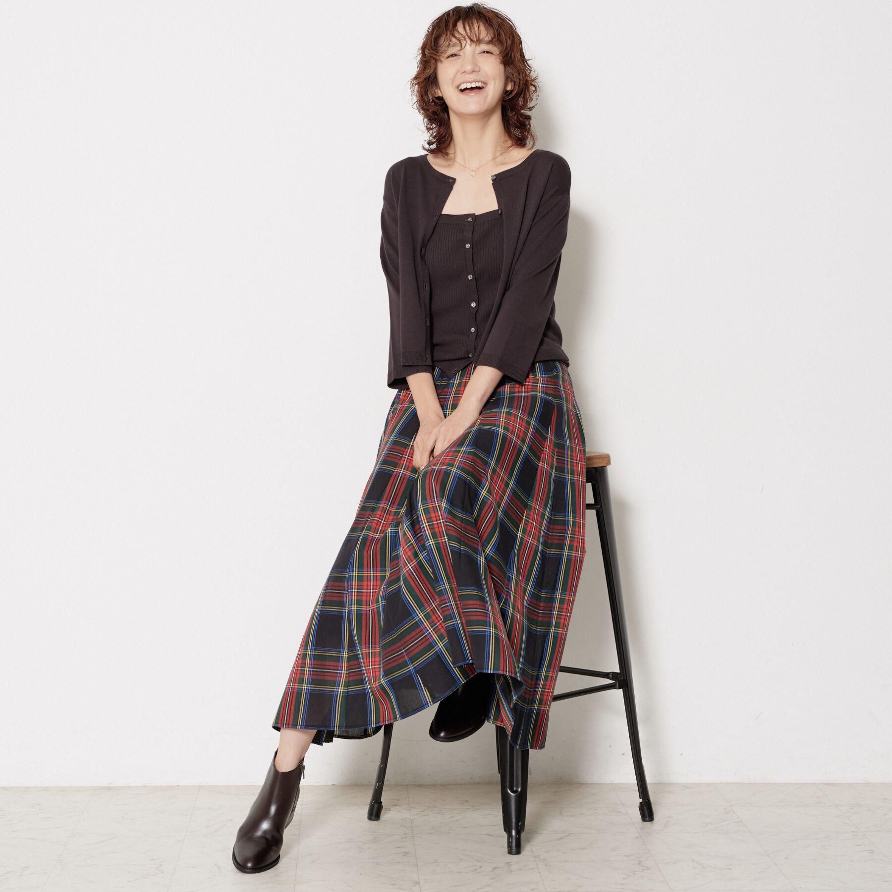 Dessin「【ウエストゴム/洗える】映えチェック柄スカート（XS~L）」|スカート|