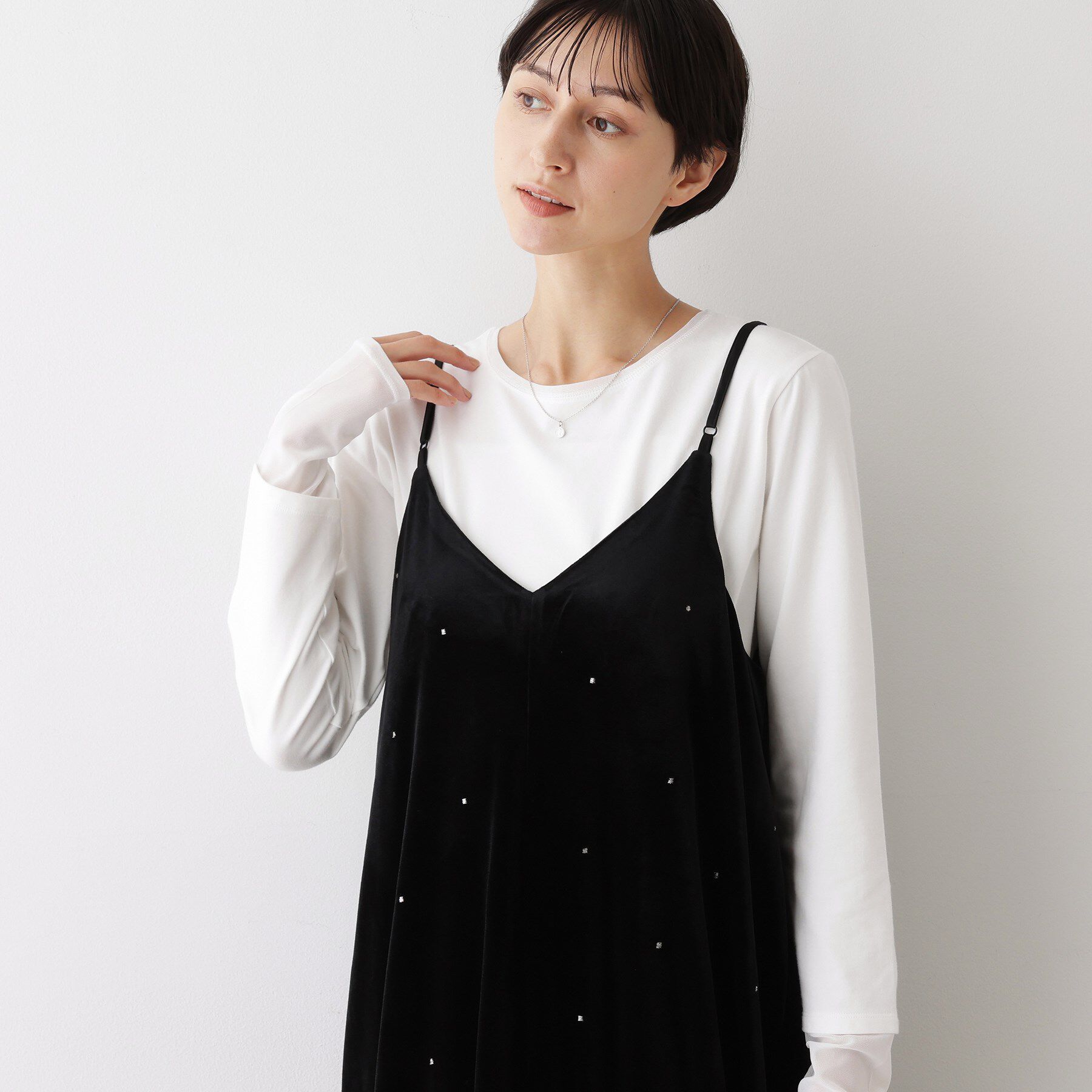 Dessin「【前後2WAY/洗える】ベロアワンピース」|ワンピース|