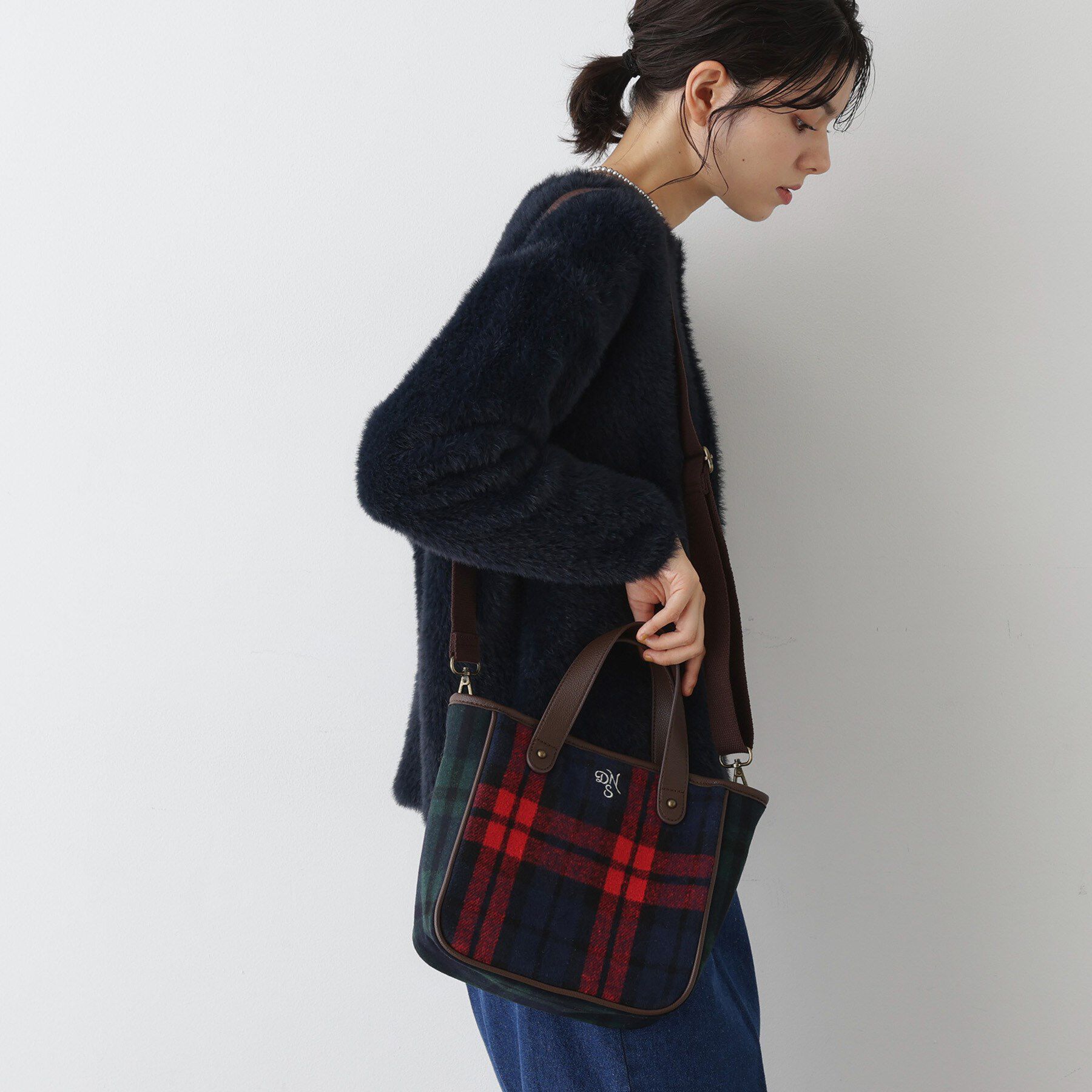 Dessin「【2WAY・軽量】チェックトート」|トートバッグ|